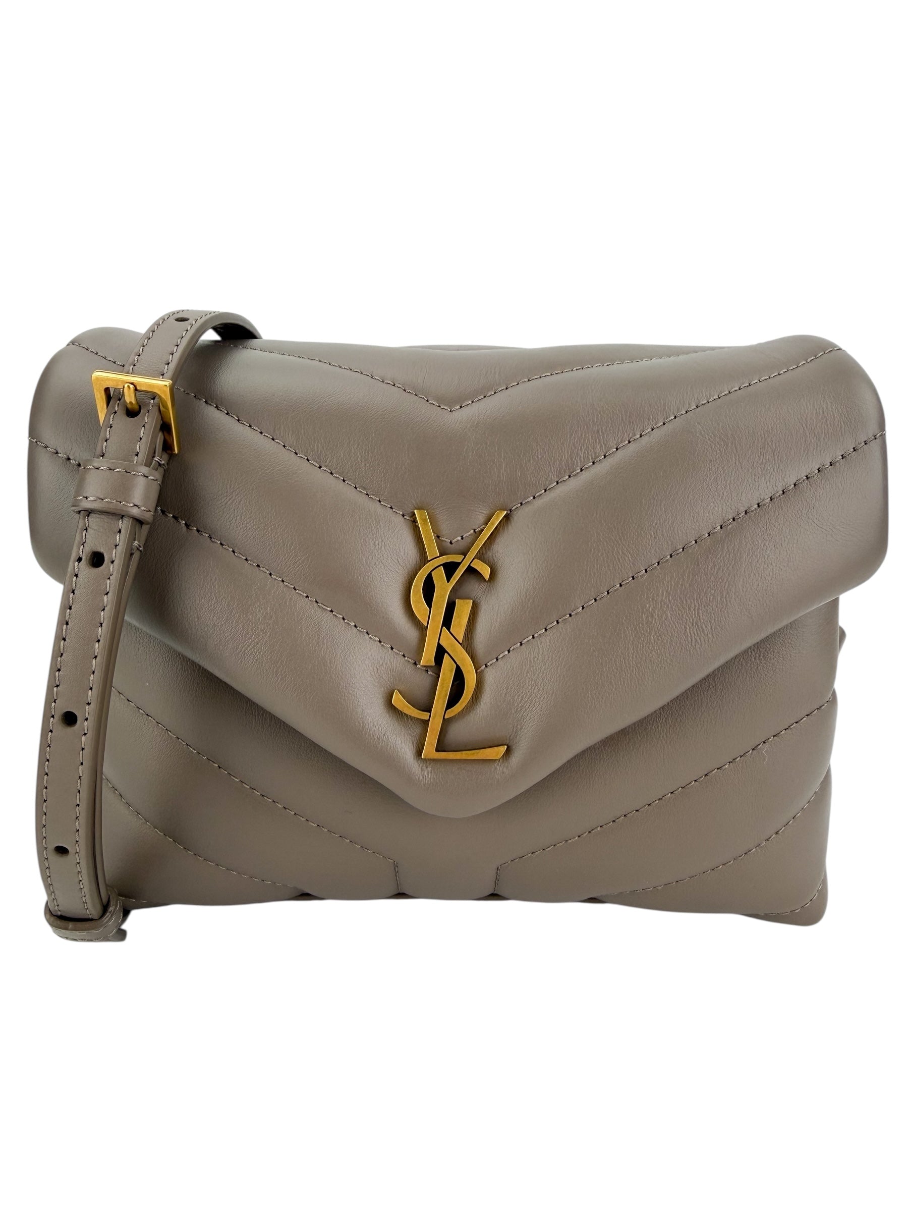 Saint Laurent Toy LouLou Crossbody Dark Beige (Full Set)
