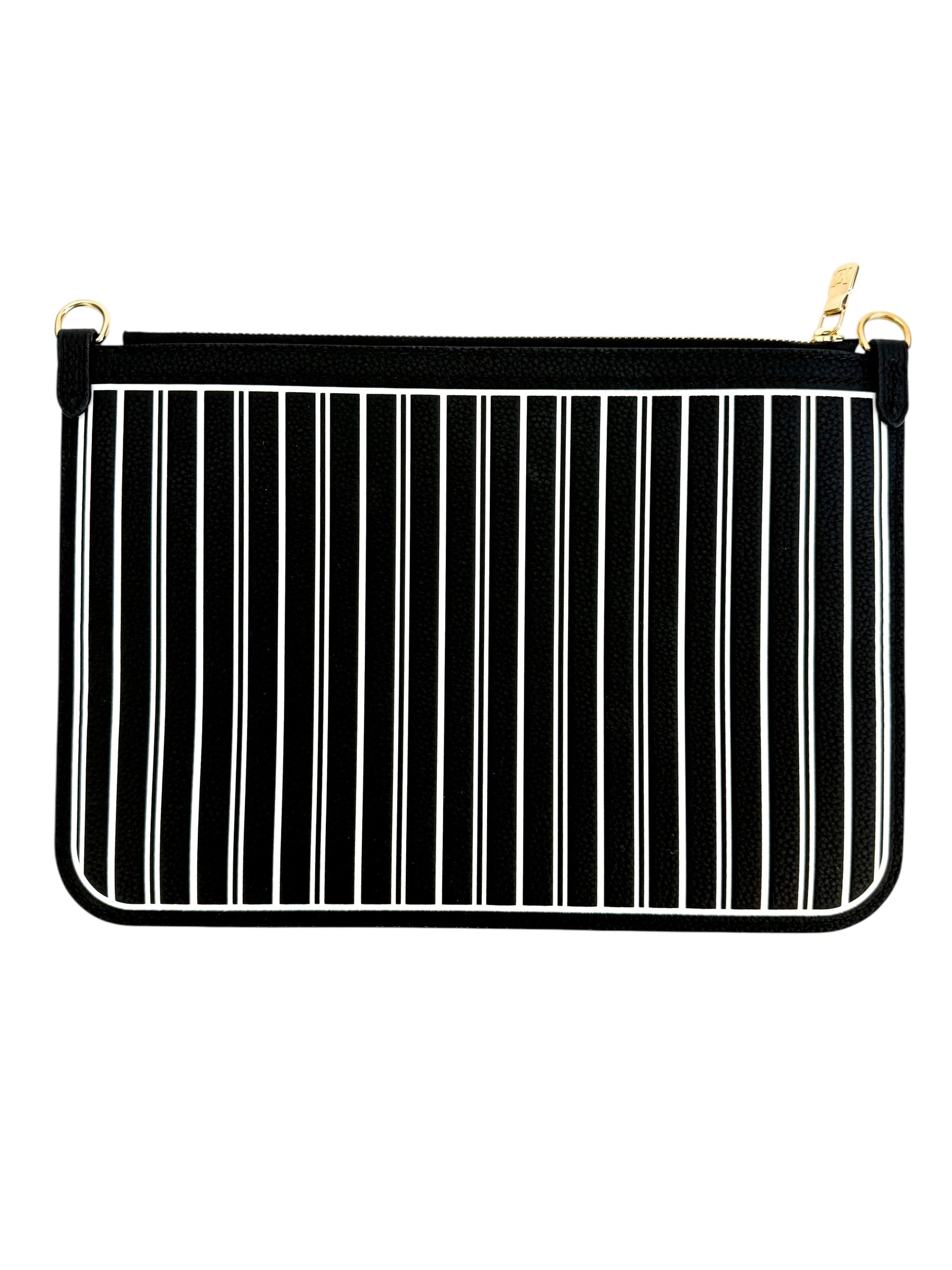 Louis Vuitton Monogram Calfskin Neo Neverfull Inside Out MM Black with Pochette (Full Set)