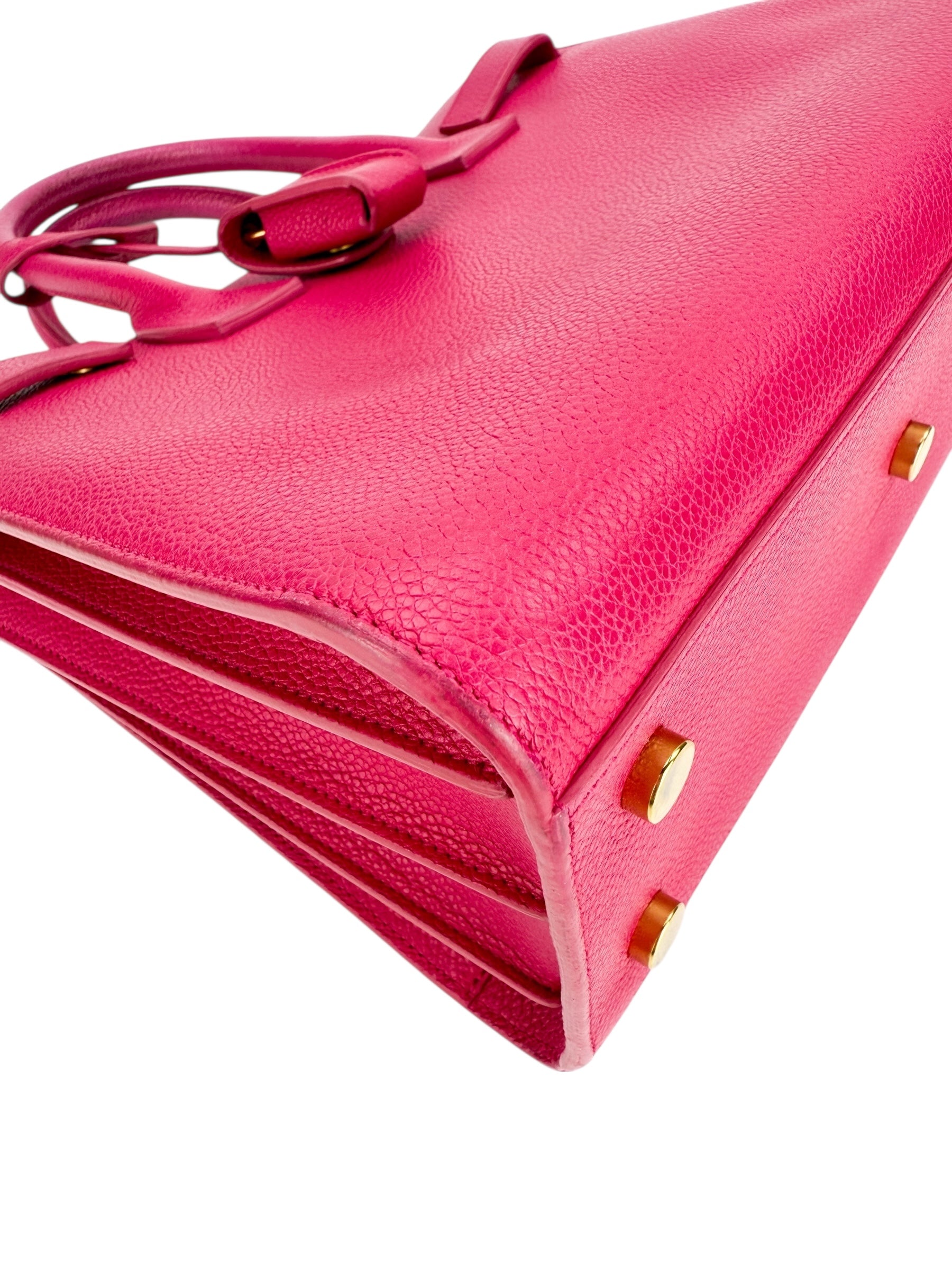 Saint Laurent Baby Sac De Jour Grained Calfskin Pink