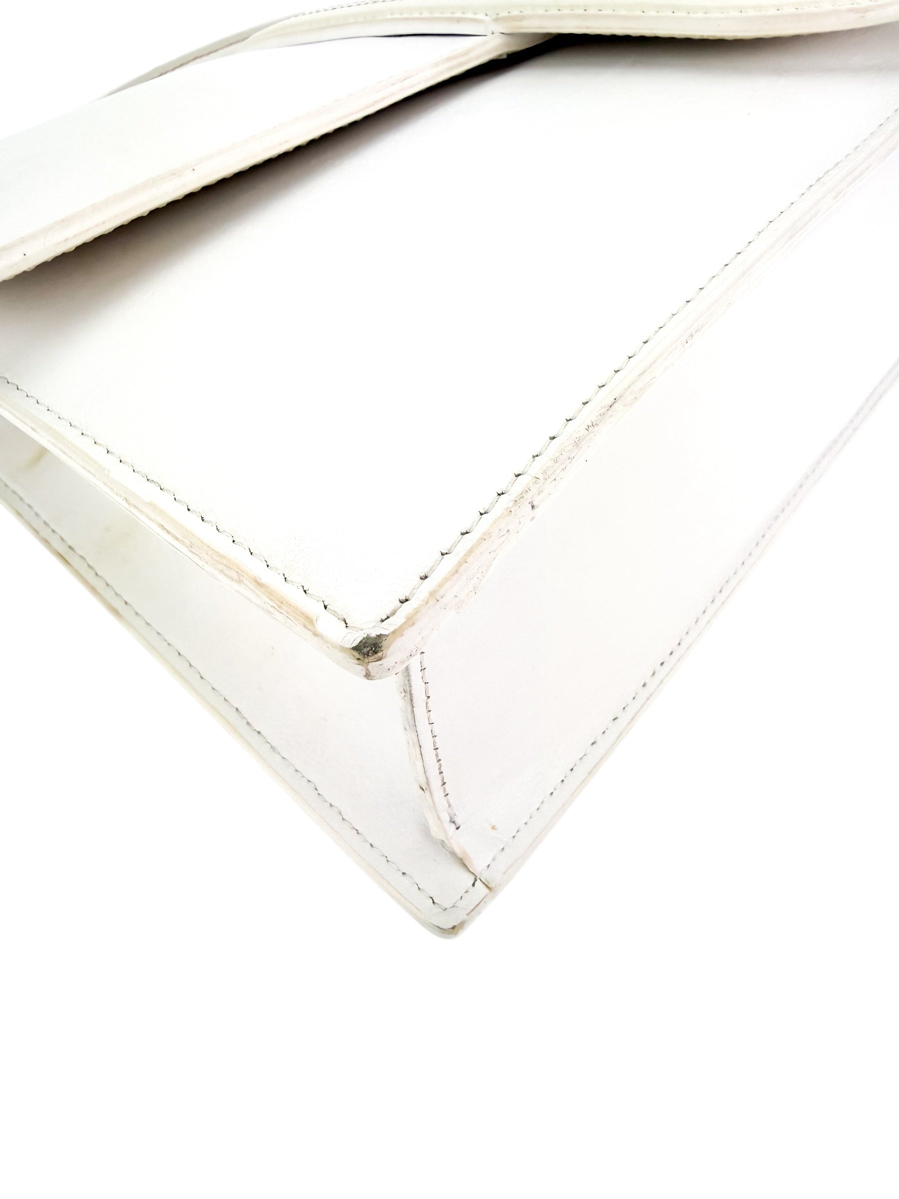 Jacquemus Le Bambinou White Leather Flap Bag