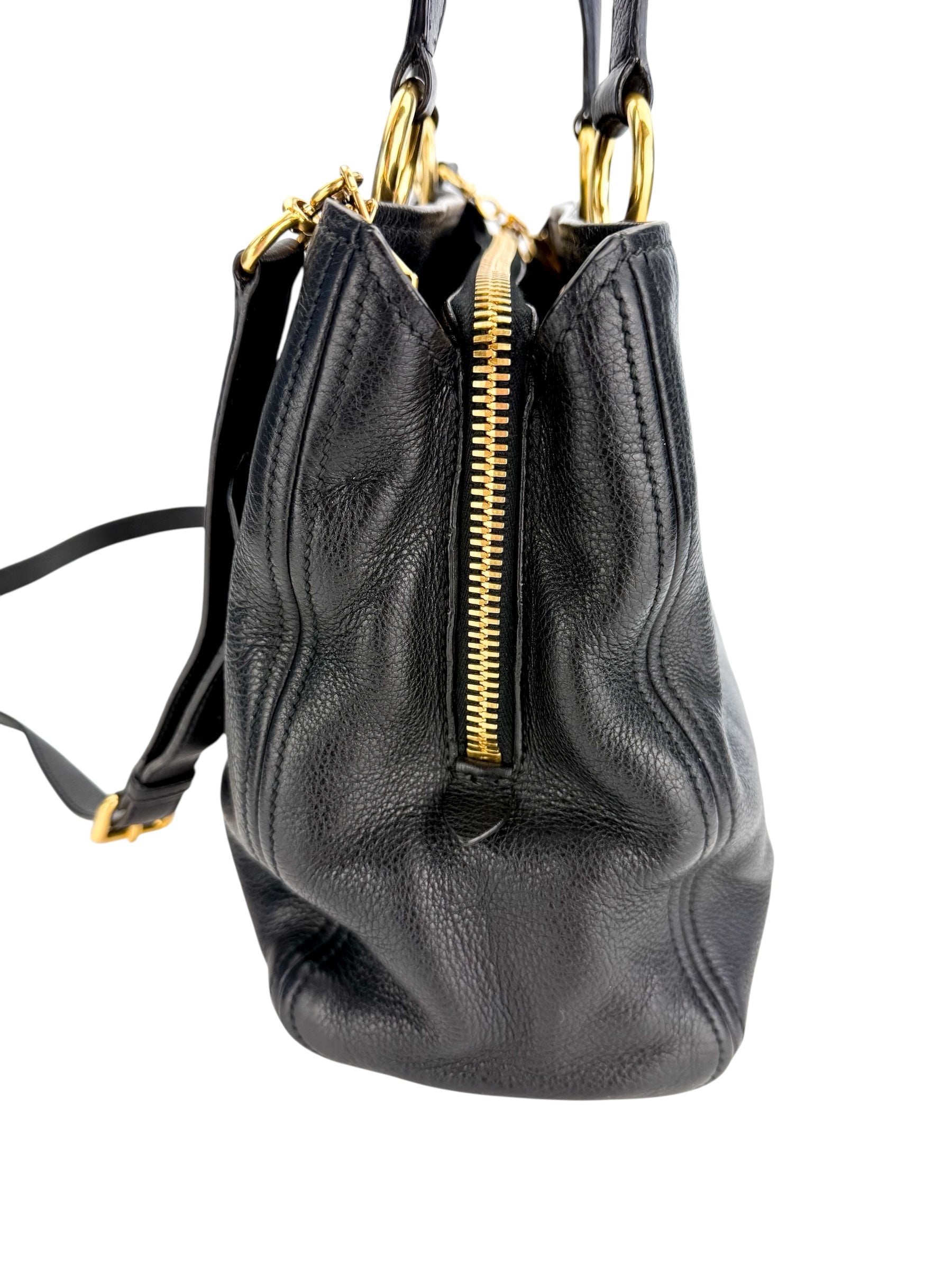 Miu Miu Black Leather Tote