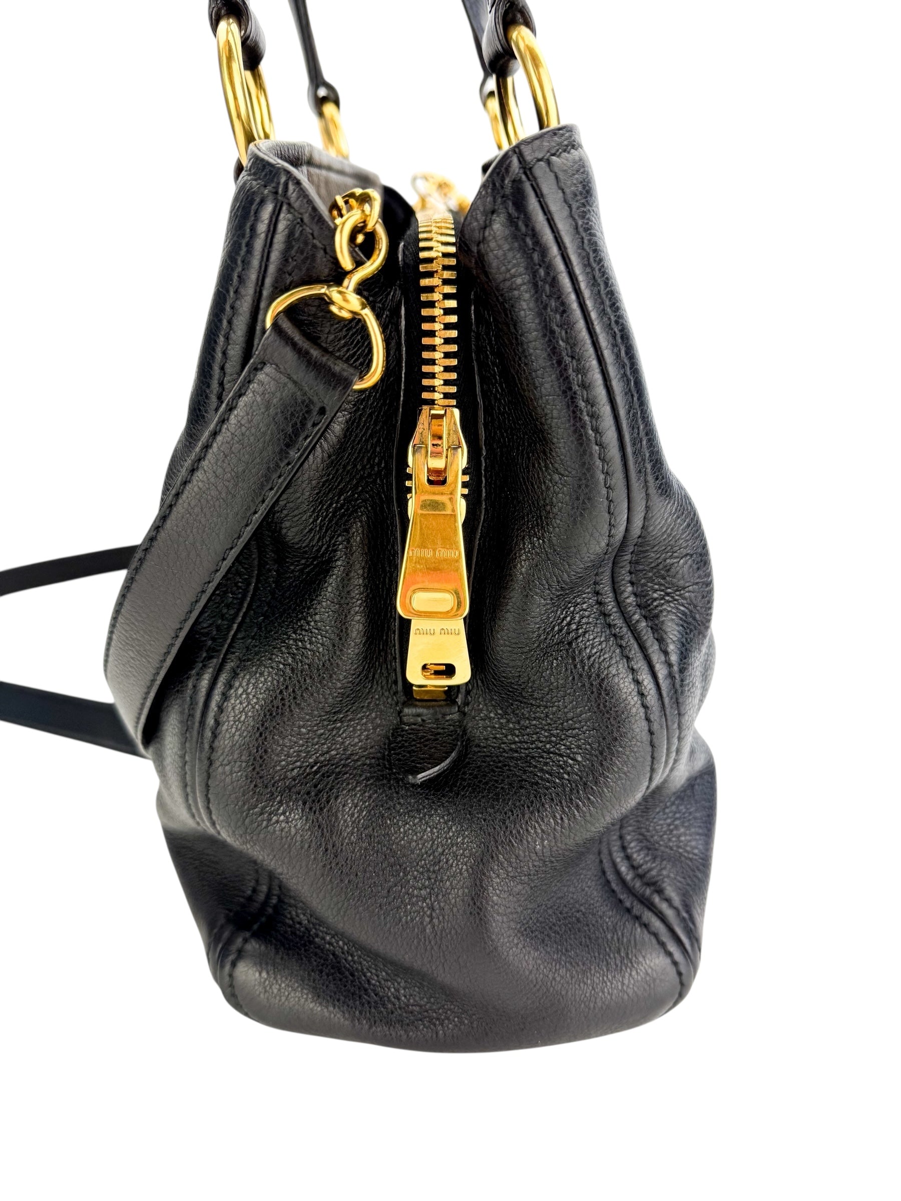 Miu Miu Black Leather Tote