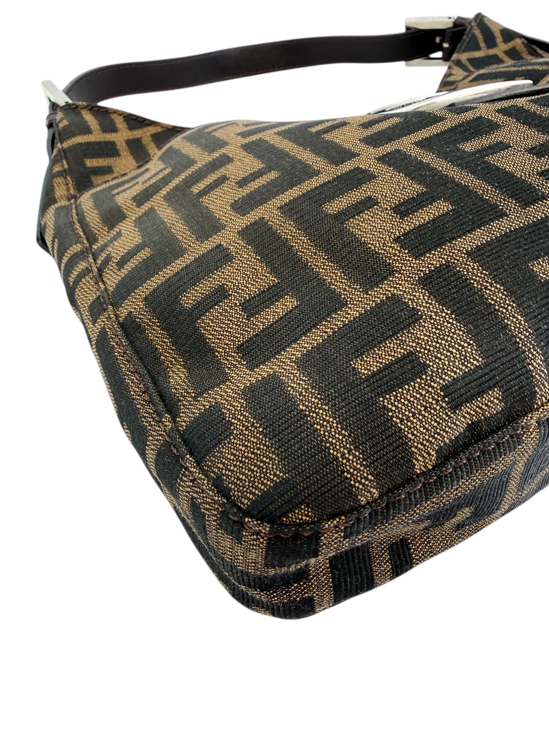 Fendi Vintage Monogram Zucca Canvas Shoulder Bag
