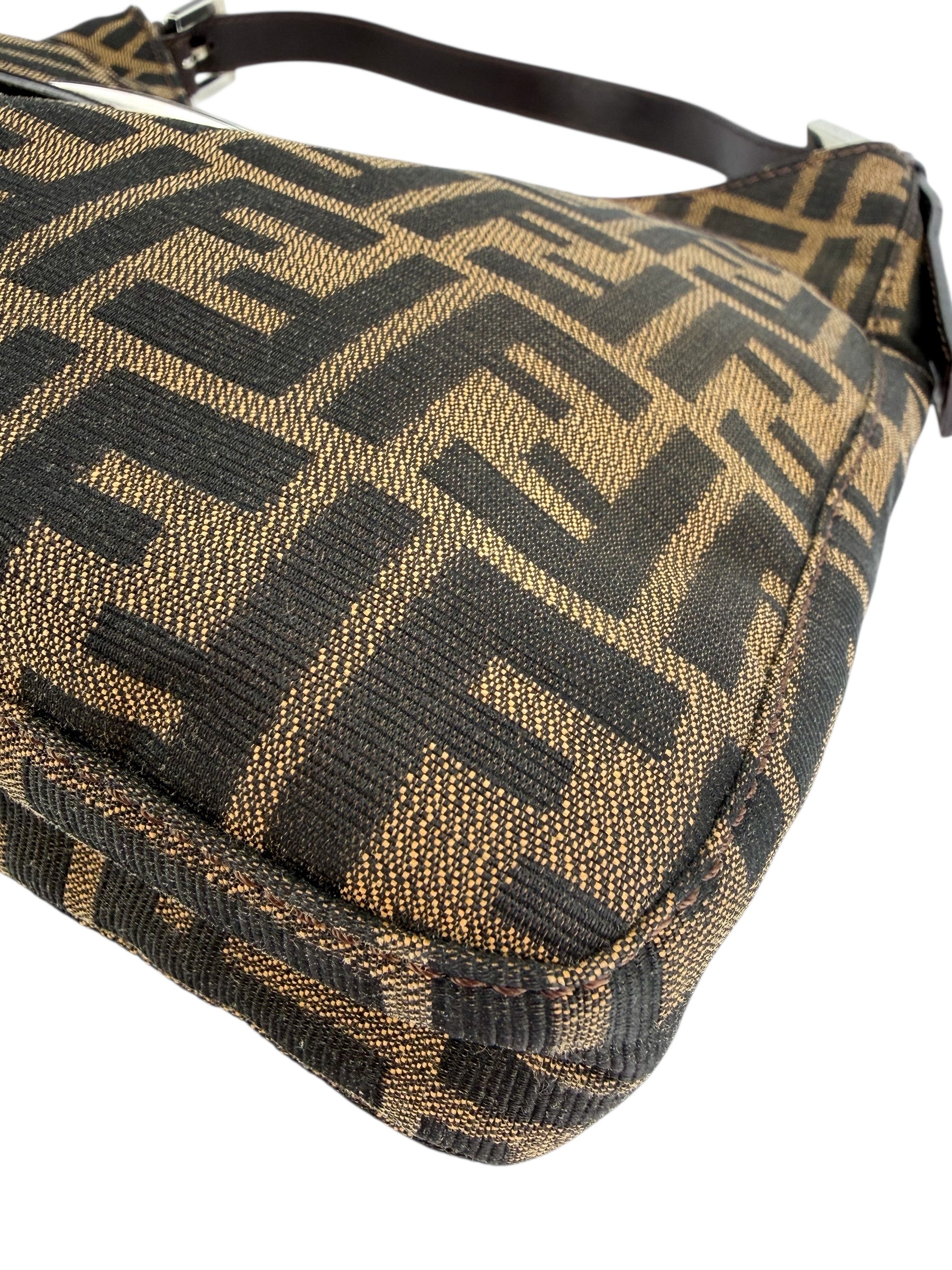 Fendi Vintage Monogram Zucca Canvas Shoulder Bag