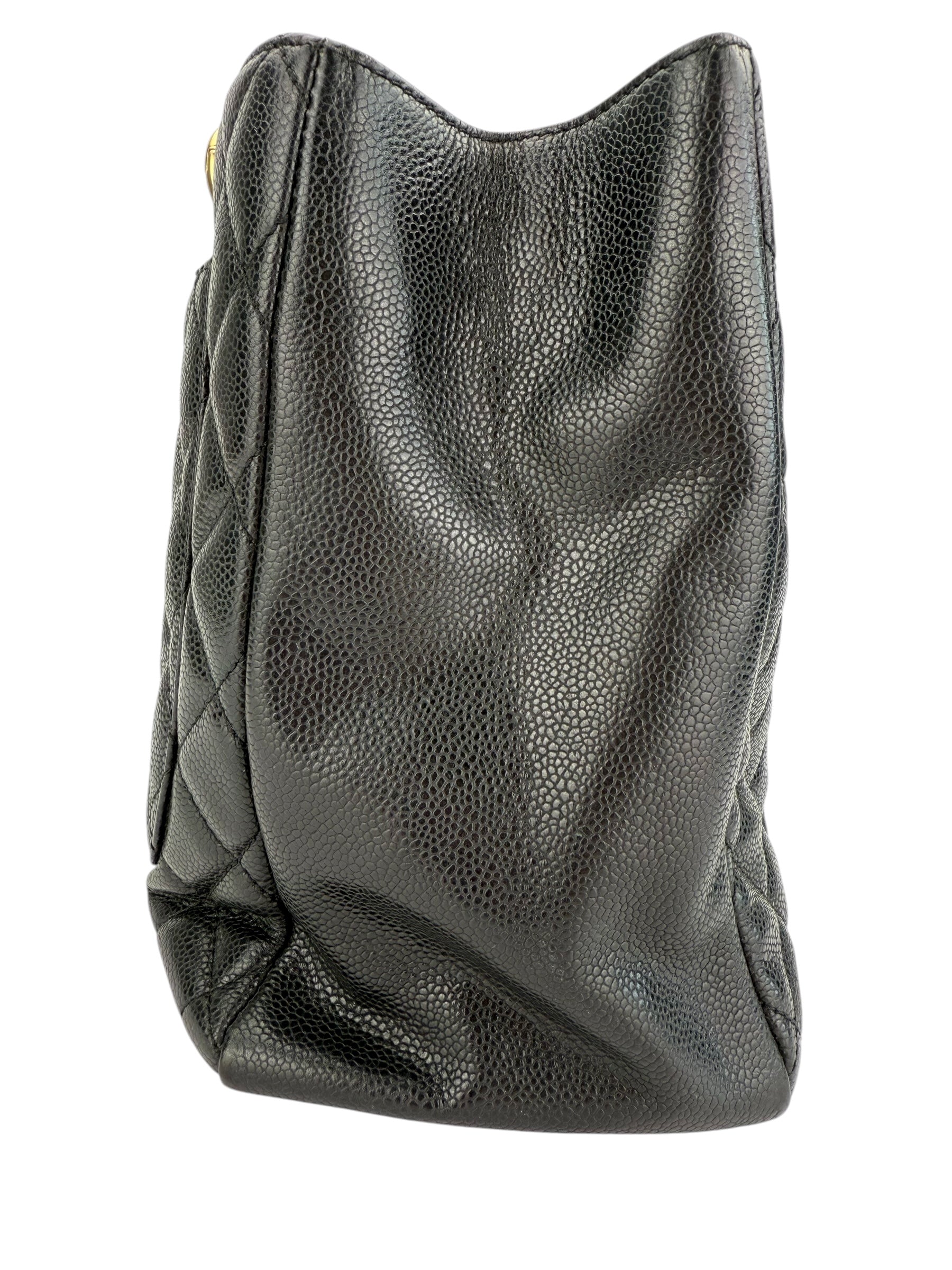 Chanel Caviar Quilted Grand Shopping Tote GST Black