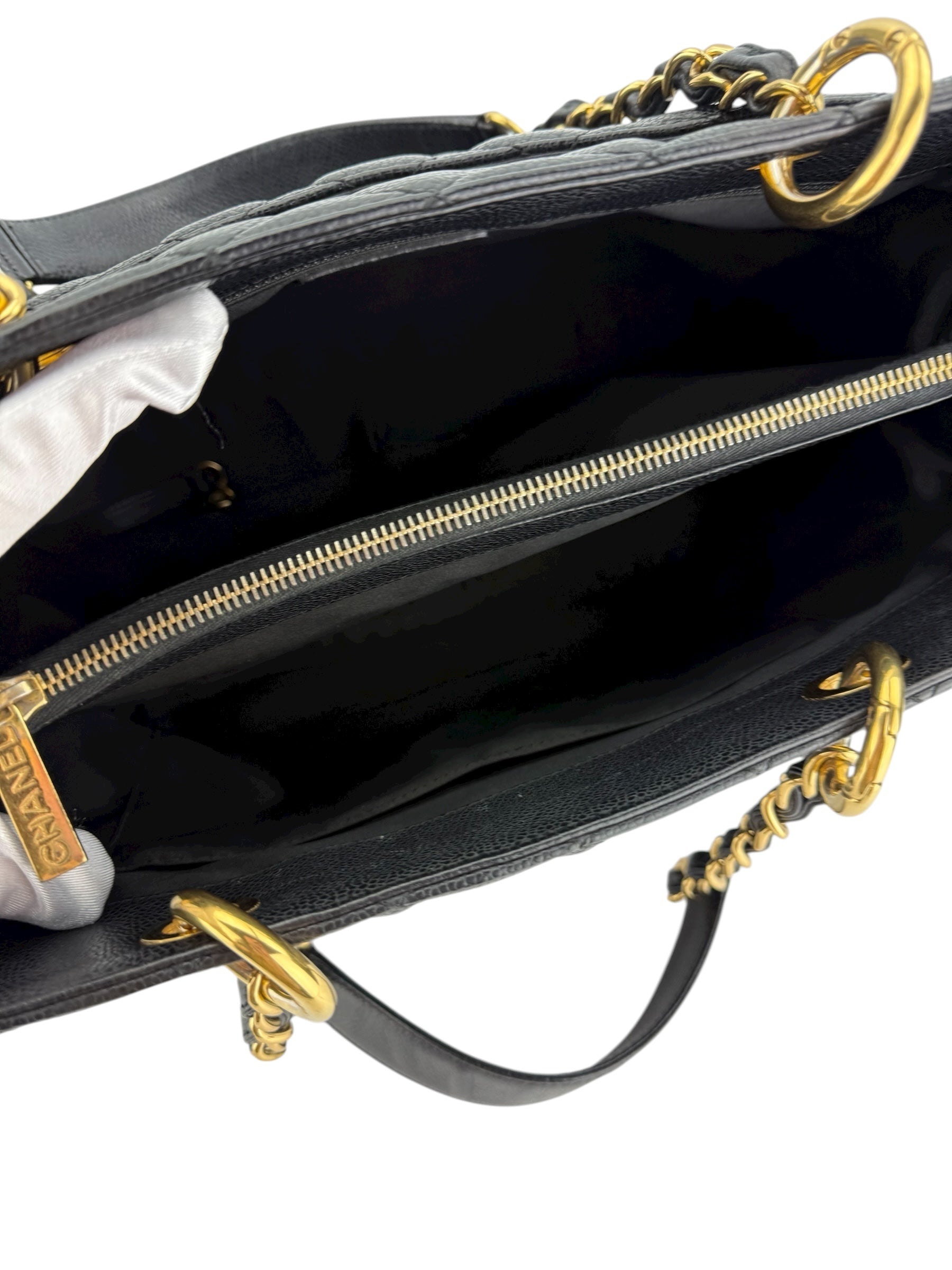 Chanel Caviar Quilted Grand Shopping Tote GST Black