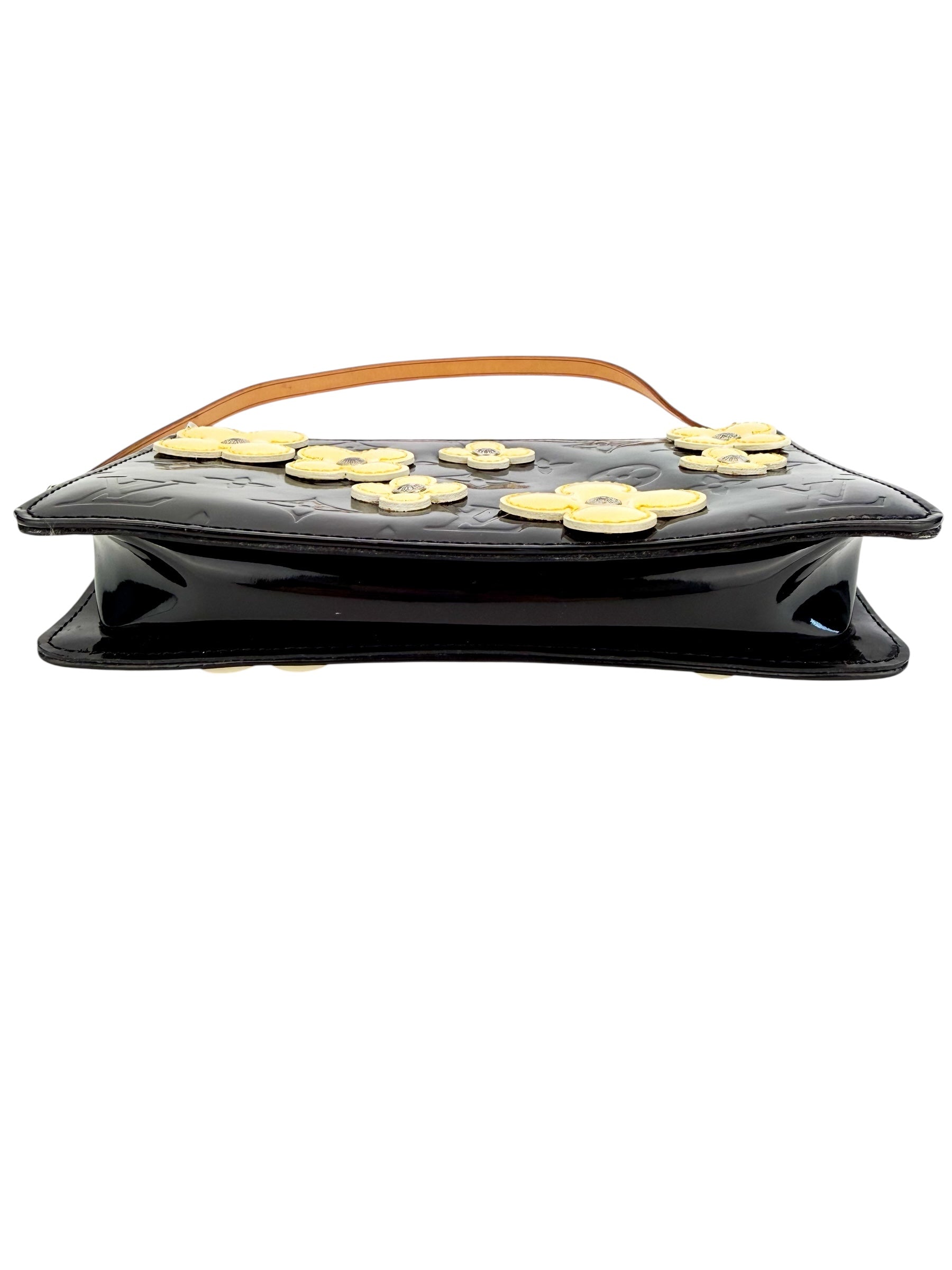 Louis Vuitton Vintage Lexington Fleurs Pochette Monogram Vernis Black