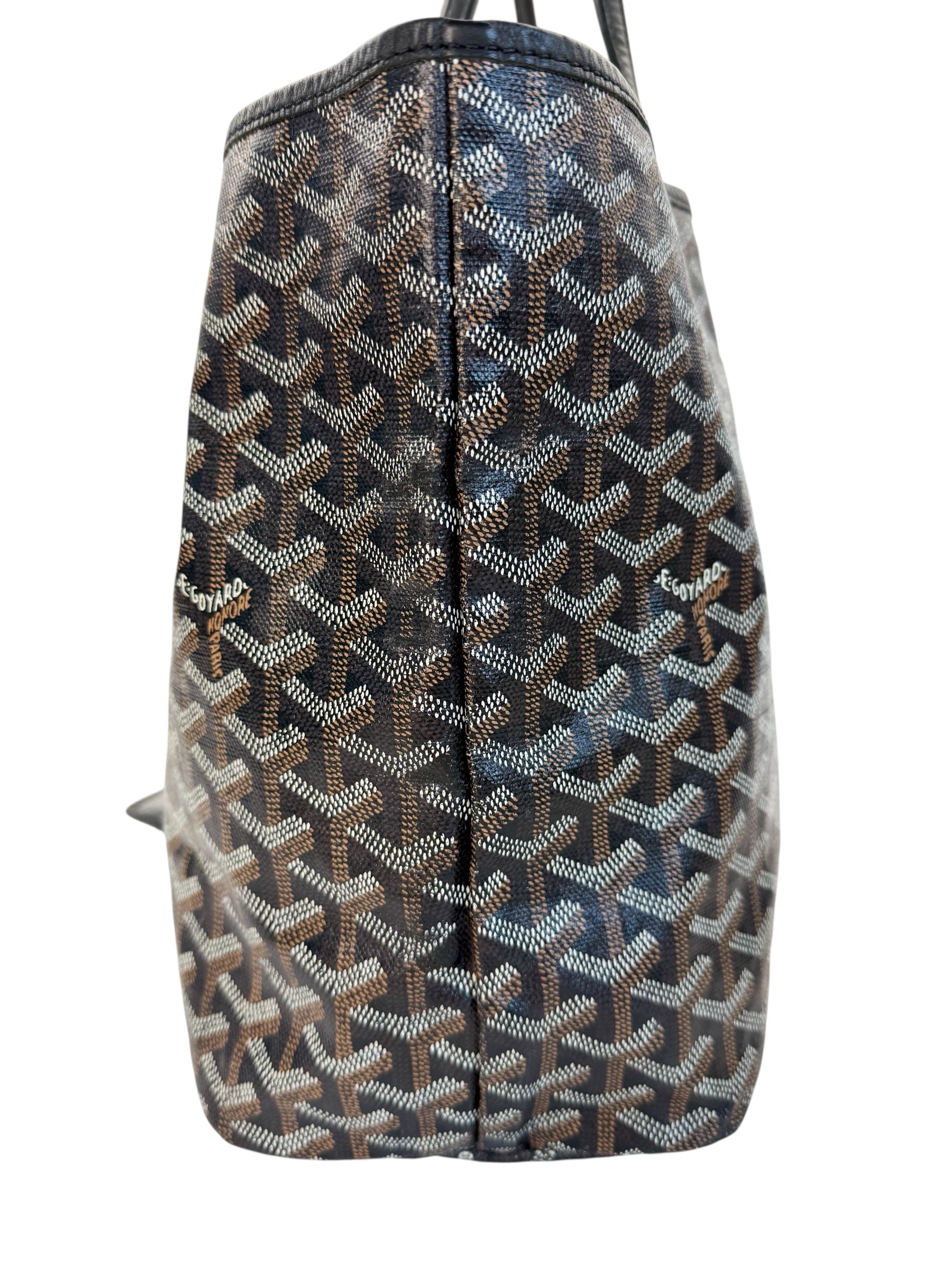 Goyard Black Saint Louis PM Tote W/ Pouch