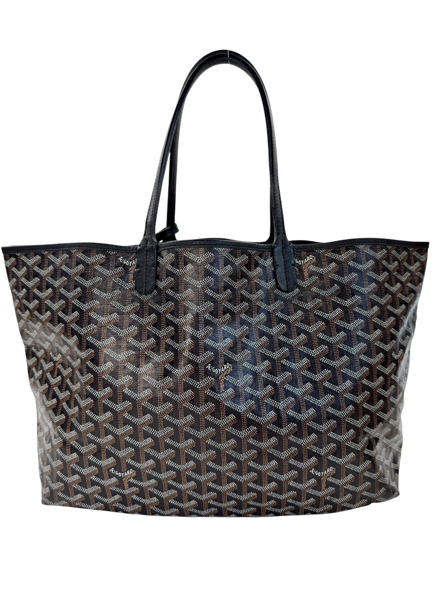 Goyard Black Saint Louis PM Tote W/ Pouch