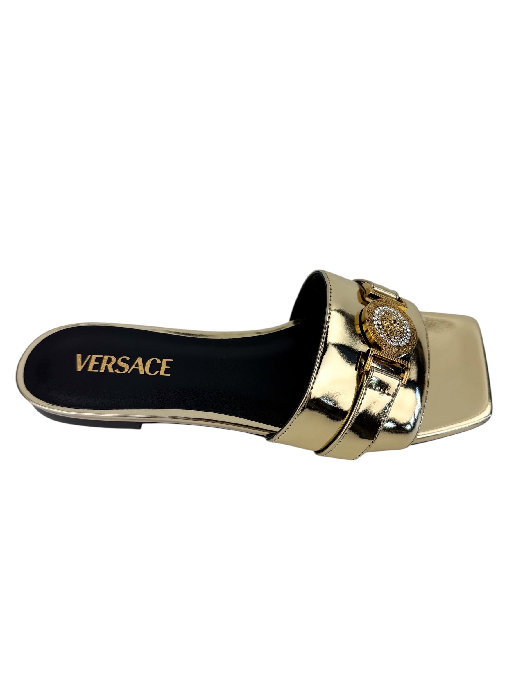 Versace Gold Medusa Sandals Size 38
