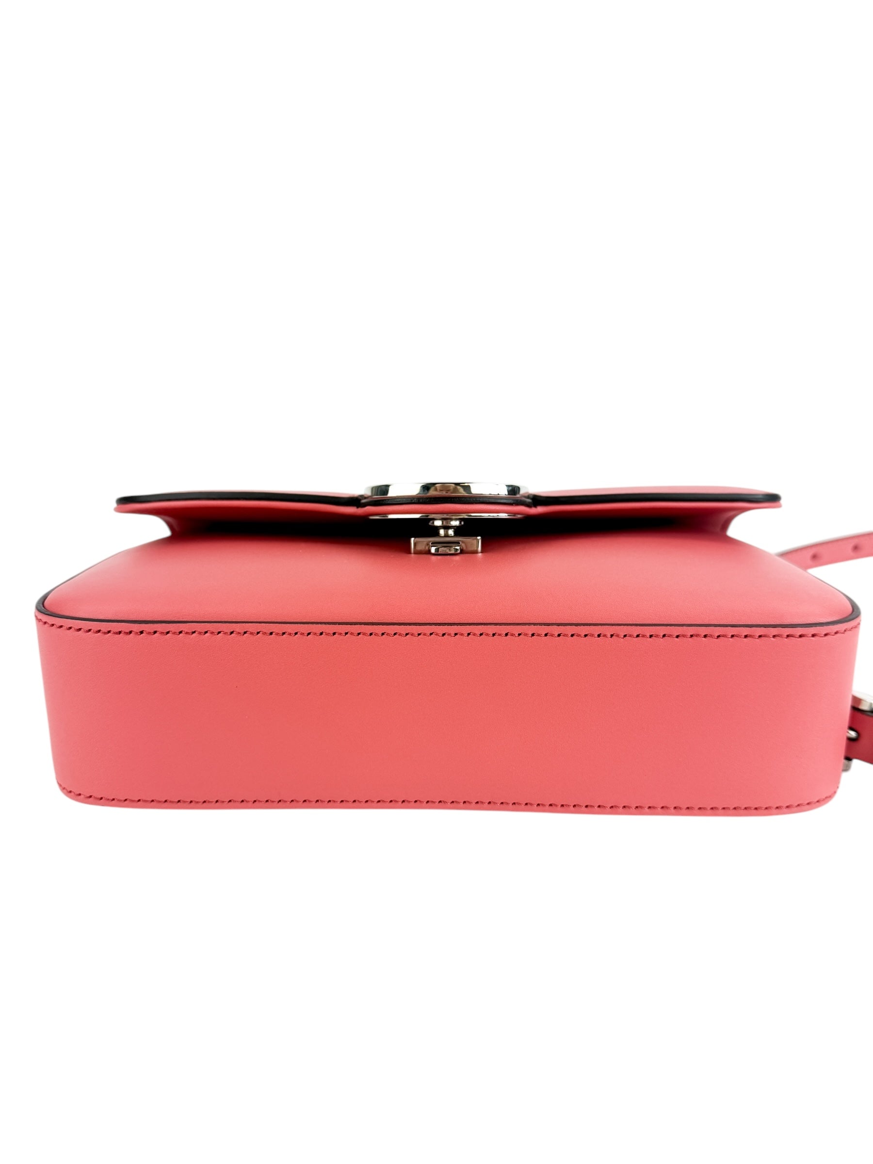 Gucci Senna Calfskin Petite GG Pink Top Handle Bag