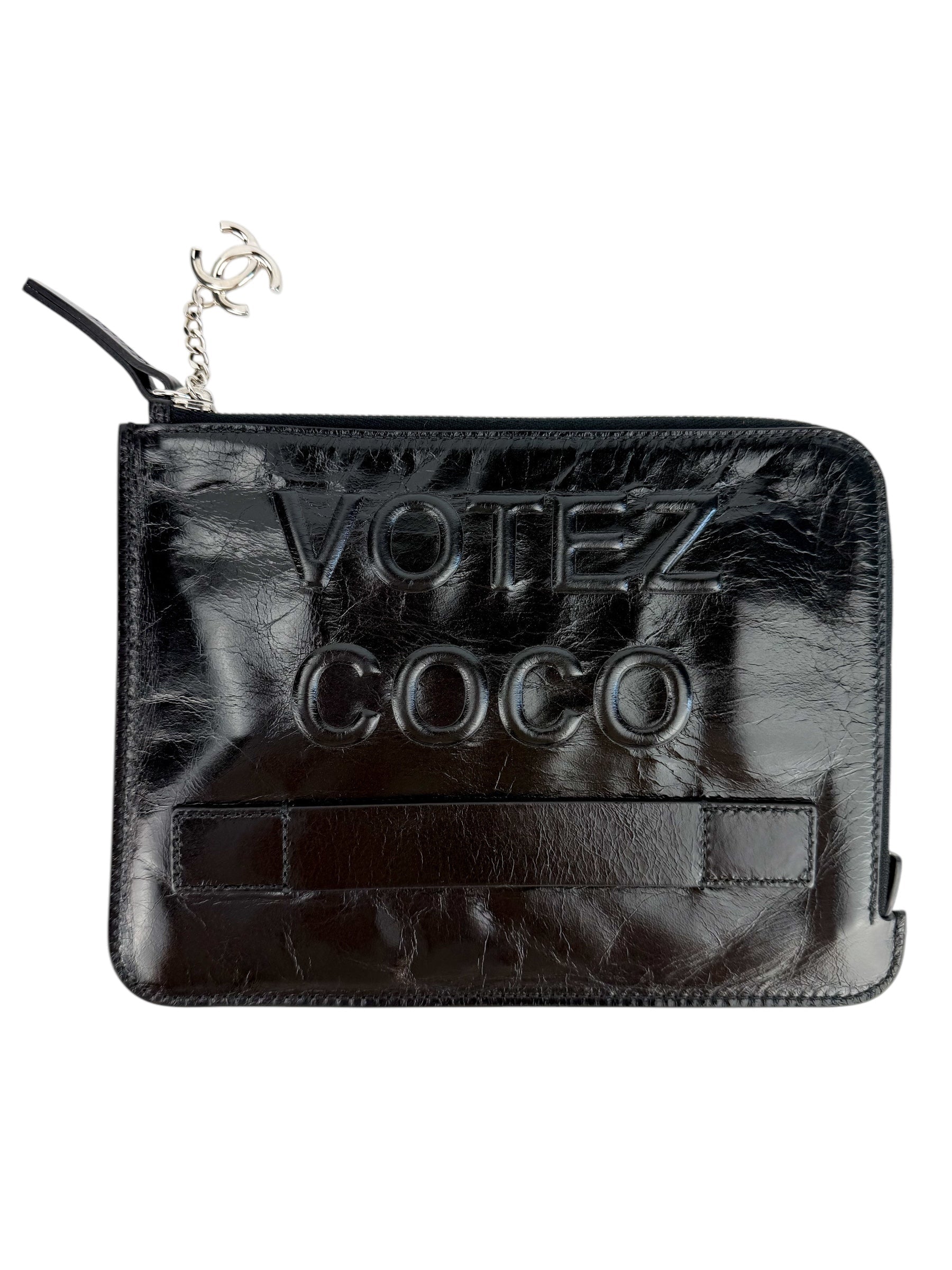 Chanel Black Votez CoCo Clutch