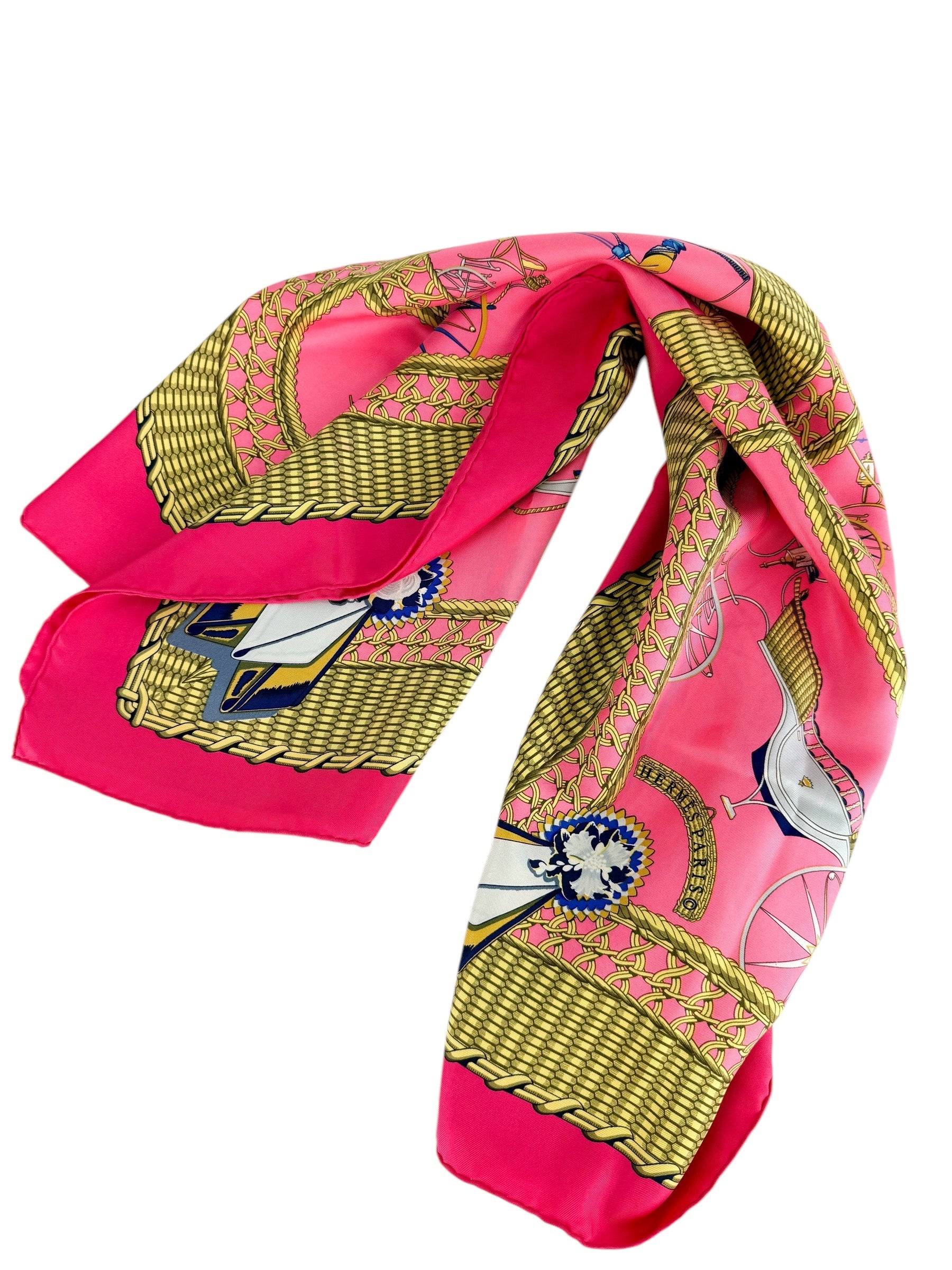 Hermes Voitures Painers Silk Scarf