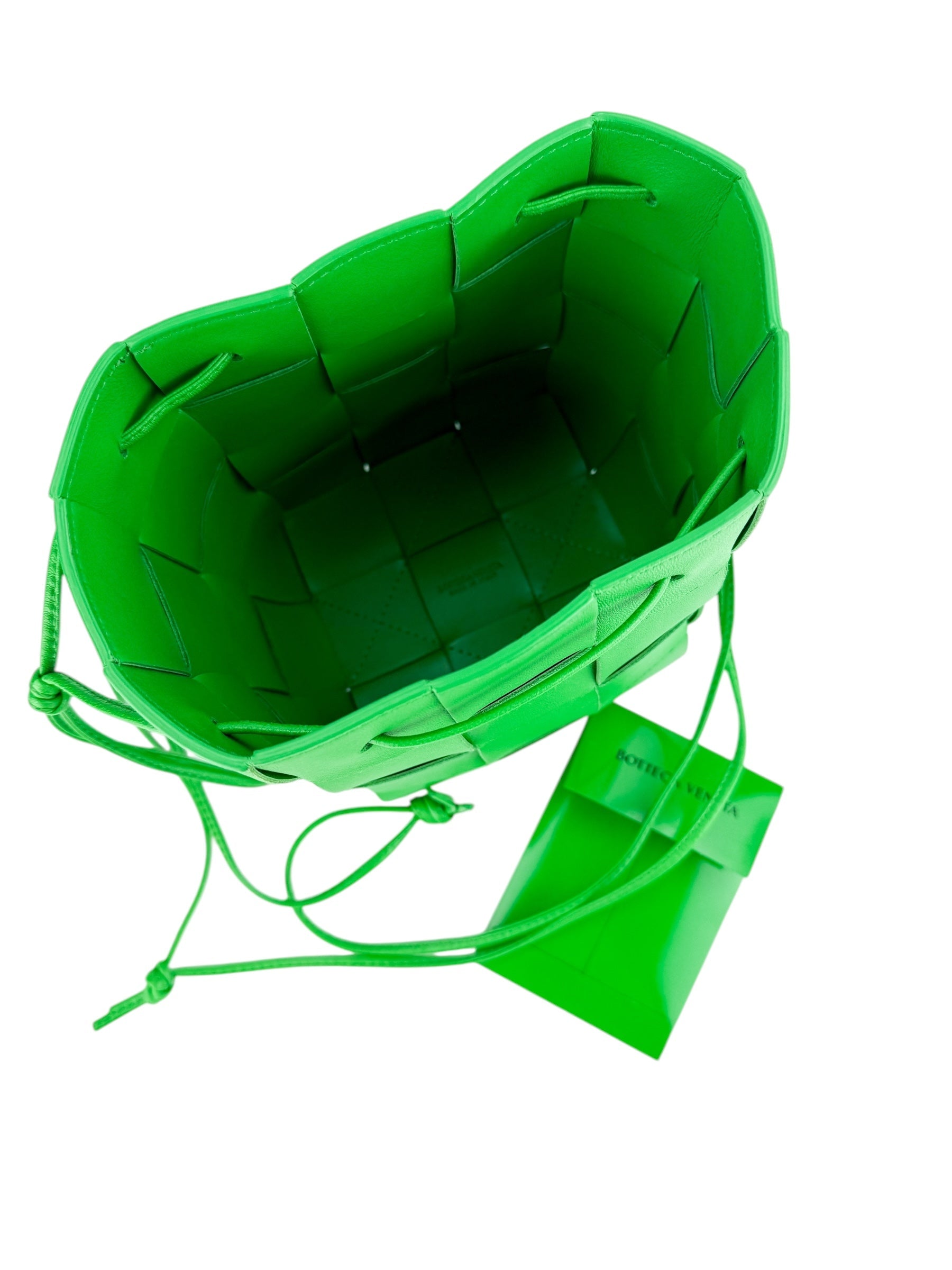 Bottega Veneta Nappa Maxi Intrecciato Small Cassette Bucket Bag Parakeet