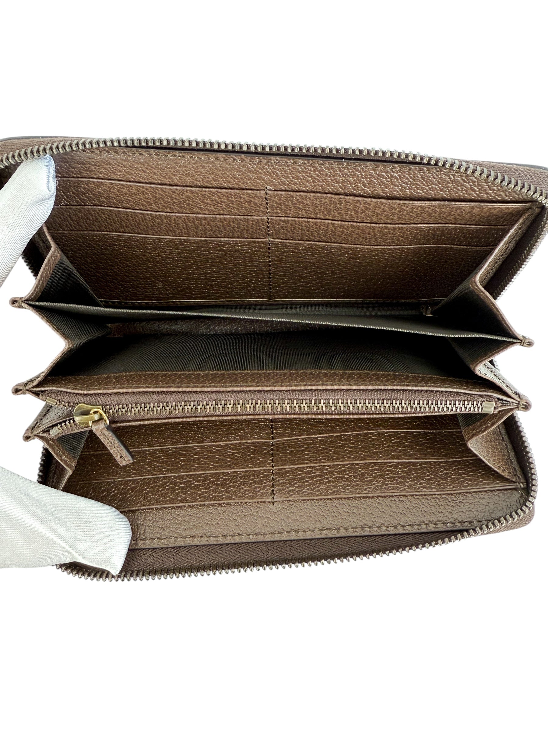 Gucci Jumbo Monogram Diana Zip Around Wallet (Full Set)