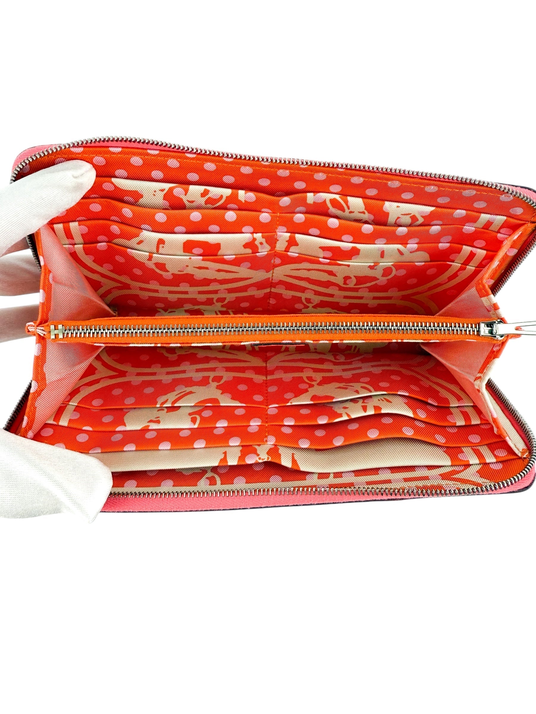 Hermes Epsom Silk'In Wallet Rose Azalee