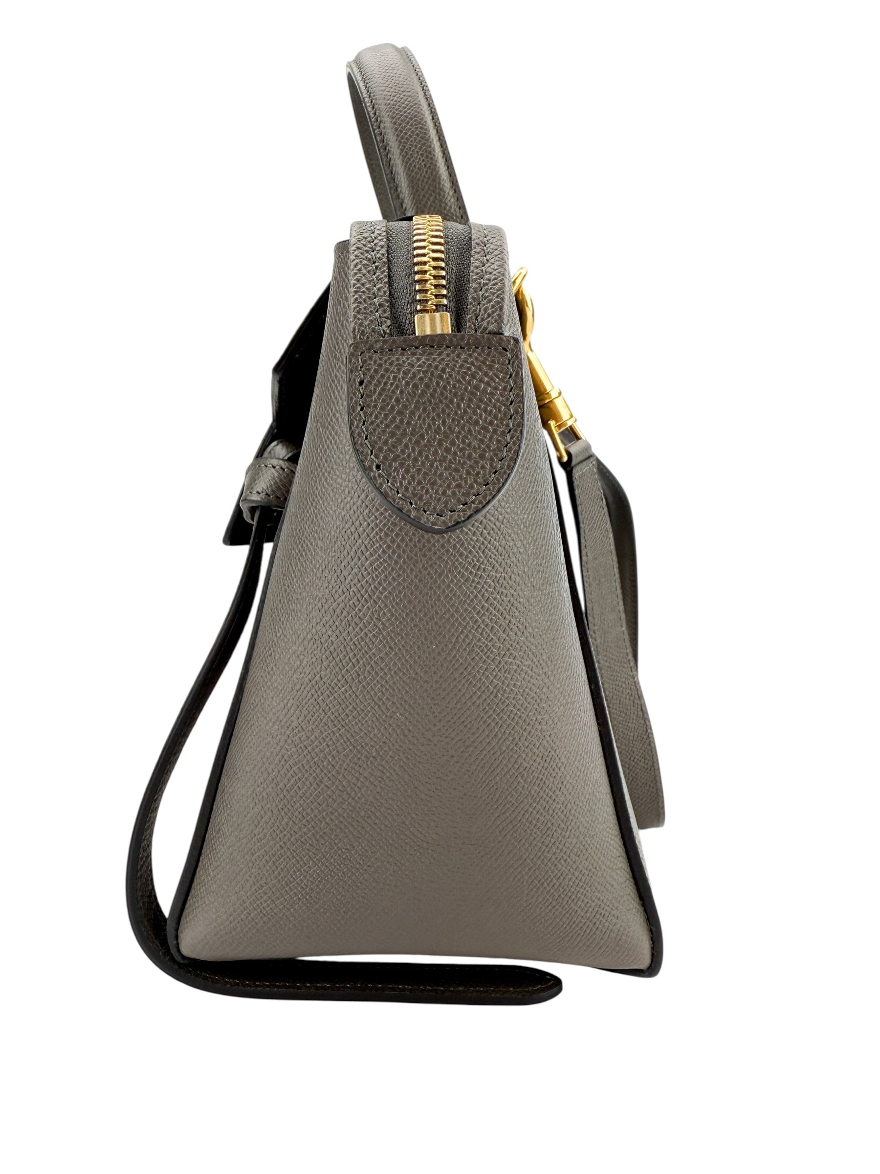 Celine Grained Calfskin Mini Belt Bag Grey