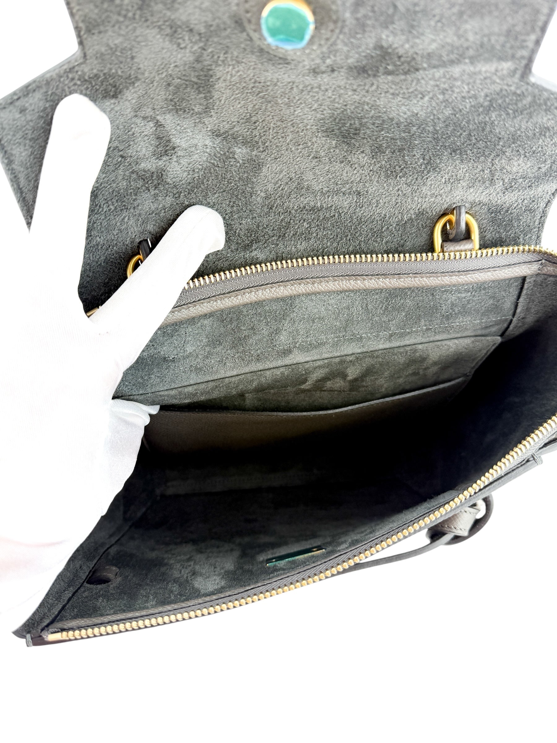 Celine Grained Calfskin Mini Belt Bag Grey