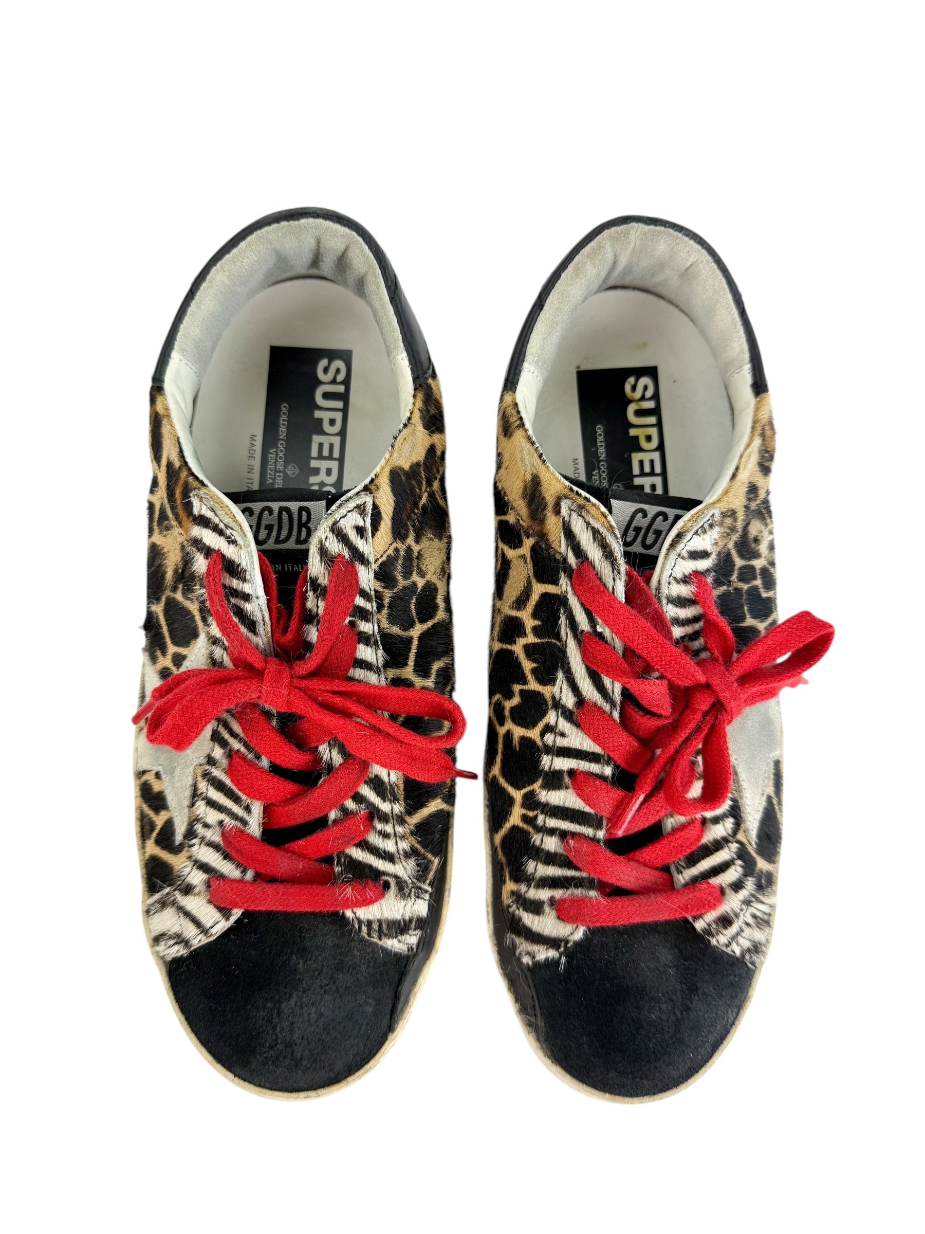 Golden Goose Pony Hair Super Star Sneakers Size 36