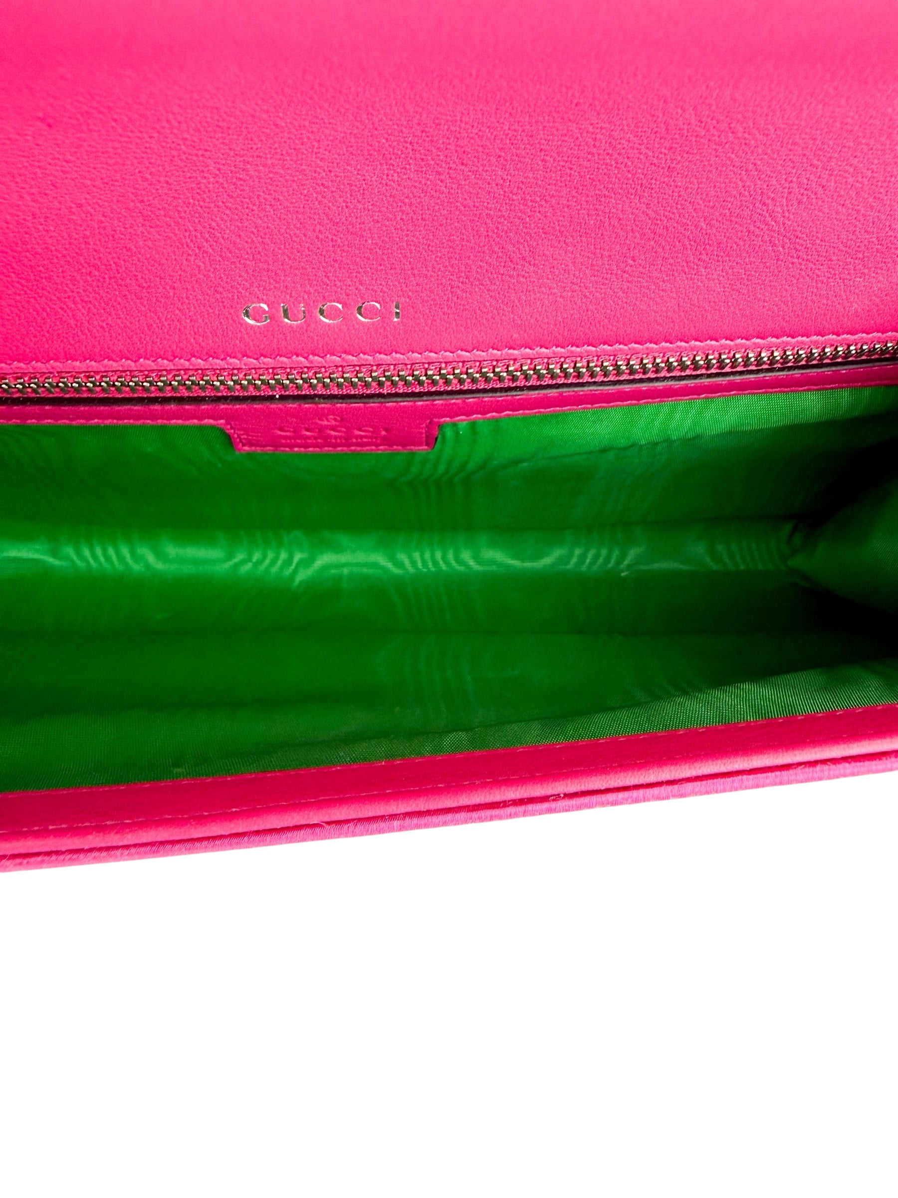 Gucci Dionysus Satin with Crystals Shoulder Bag Pink