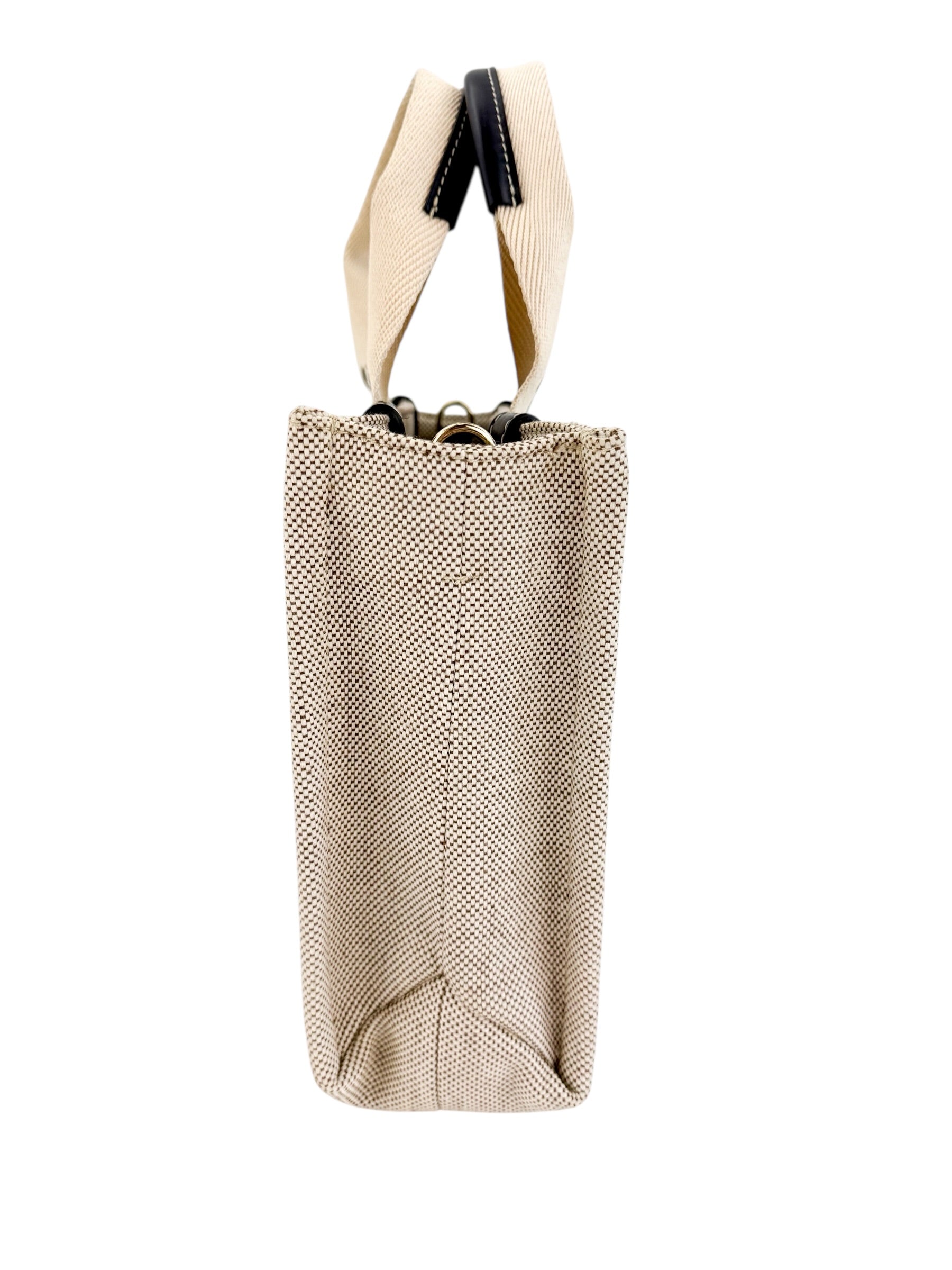 Chloe Linen Calfskin Small Woody Ribbon Tote