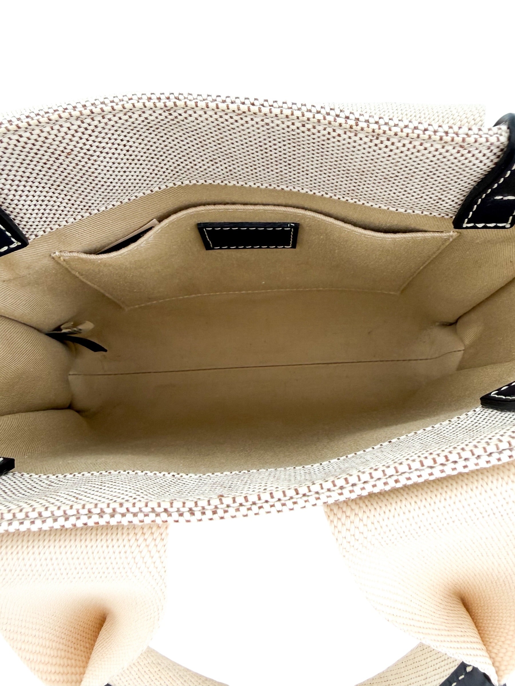 Chloe Linen Calfskin Small Woody Ribbon Tote