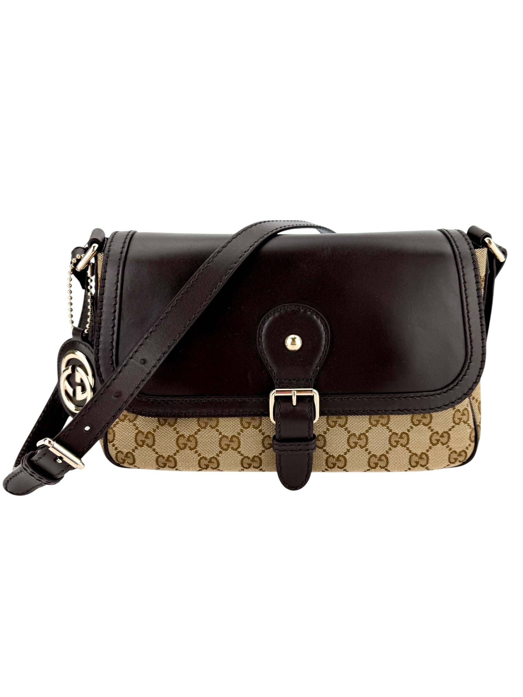 Gucci GG Sukey Canvas Flap Crossbody Bag