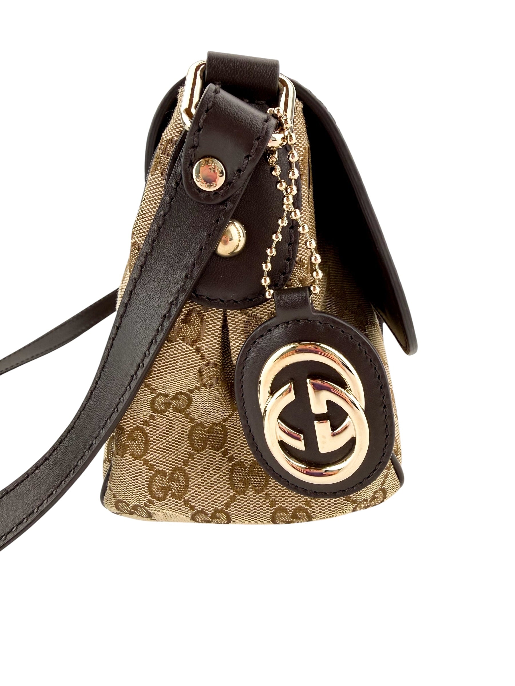 Gucci GG Sukey Canvas Flap Crossbody Bag