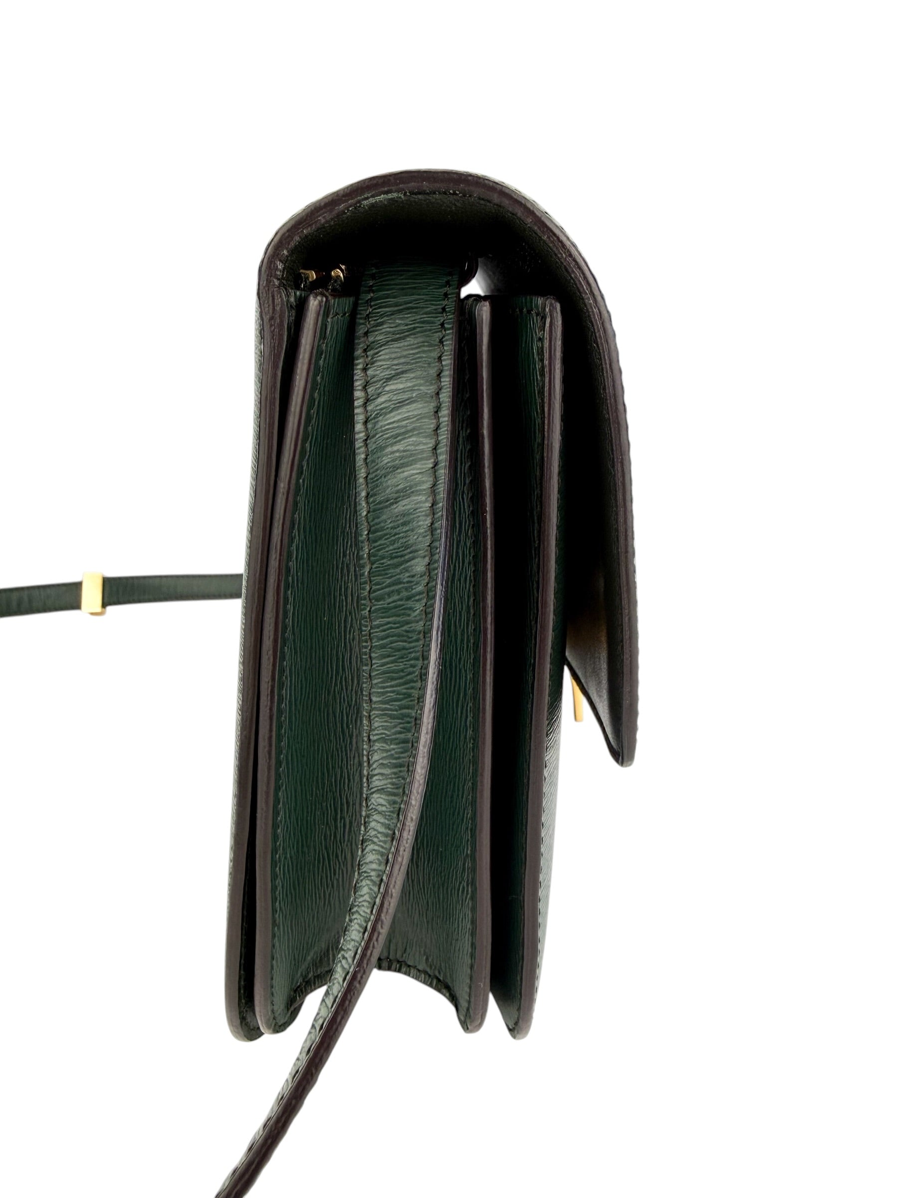 Celine Box Grained Calfskin Medium Classic Flap Amazone