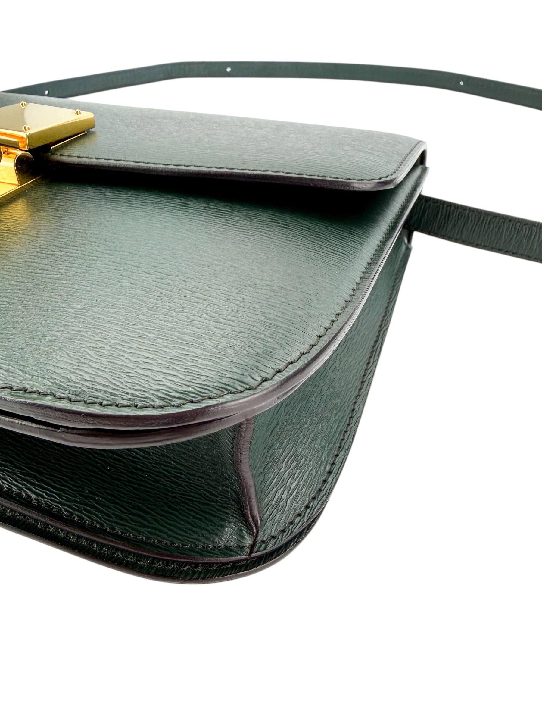 Celine Box Grained Calfskin Medium Classic Flap Amazone