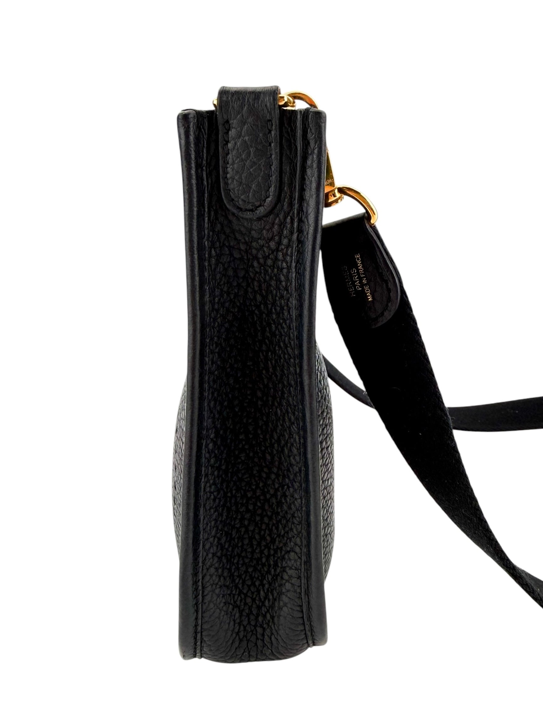 Hermes Taurillon Clemence Evelyne TPM Black Stamp B 2023 (Full Set)