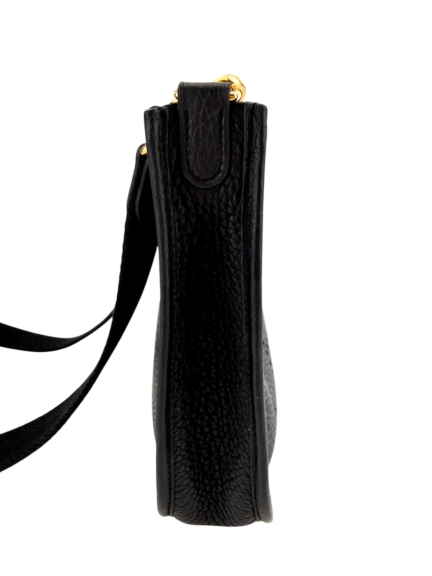 Hermes Taurillon Clemence Evelyne TPM Black Stamp B 2023 (Full Set)