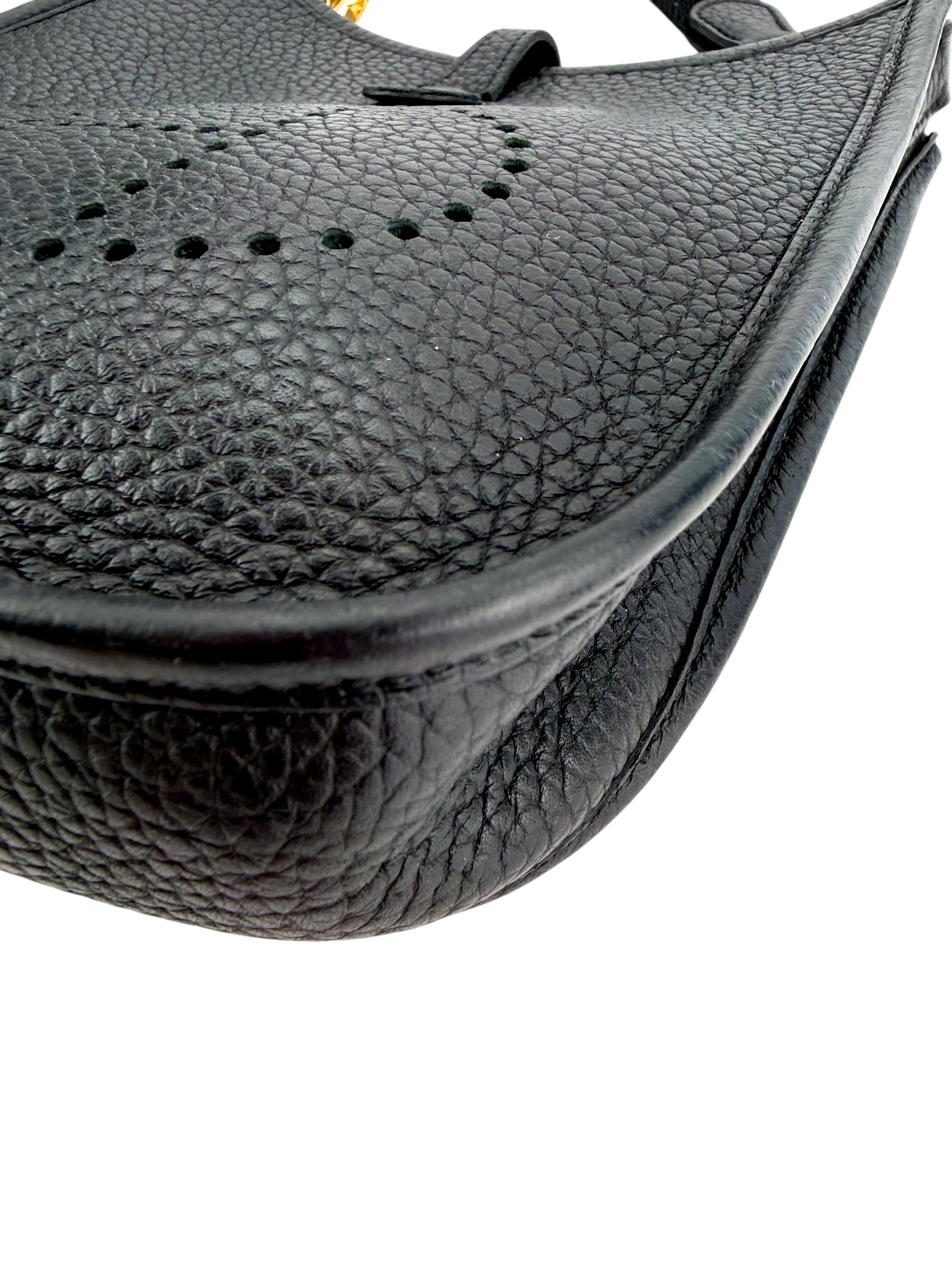 Hermes Taurillon Clemence Evelyne TPM Black Stamp B 2023 (Full Set)