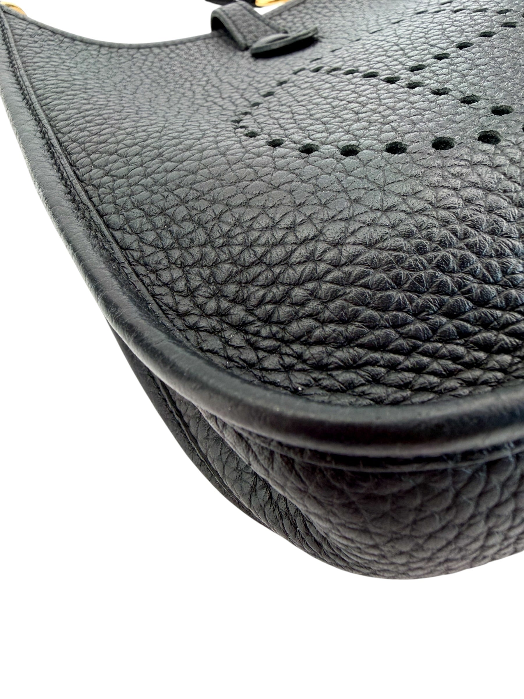 Hermes Taurillon Clemence Evelyne TPM Black Stamp B 2023 (Full Set)