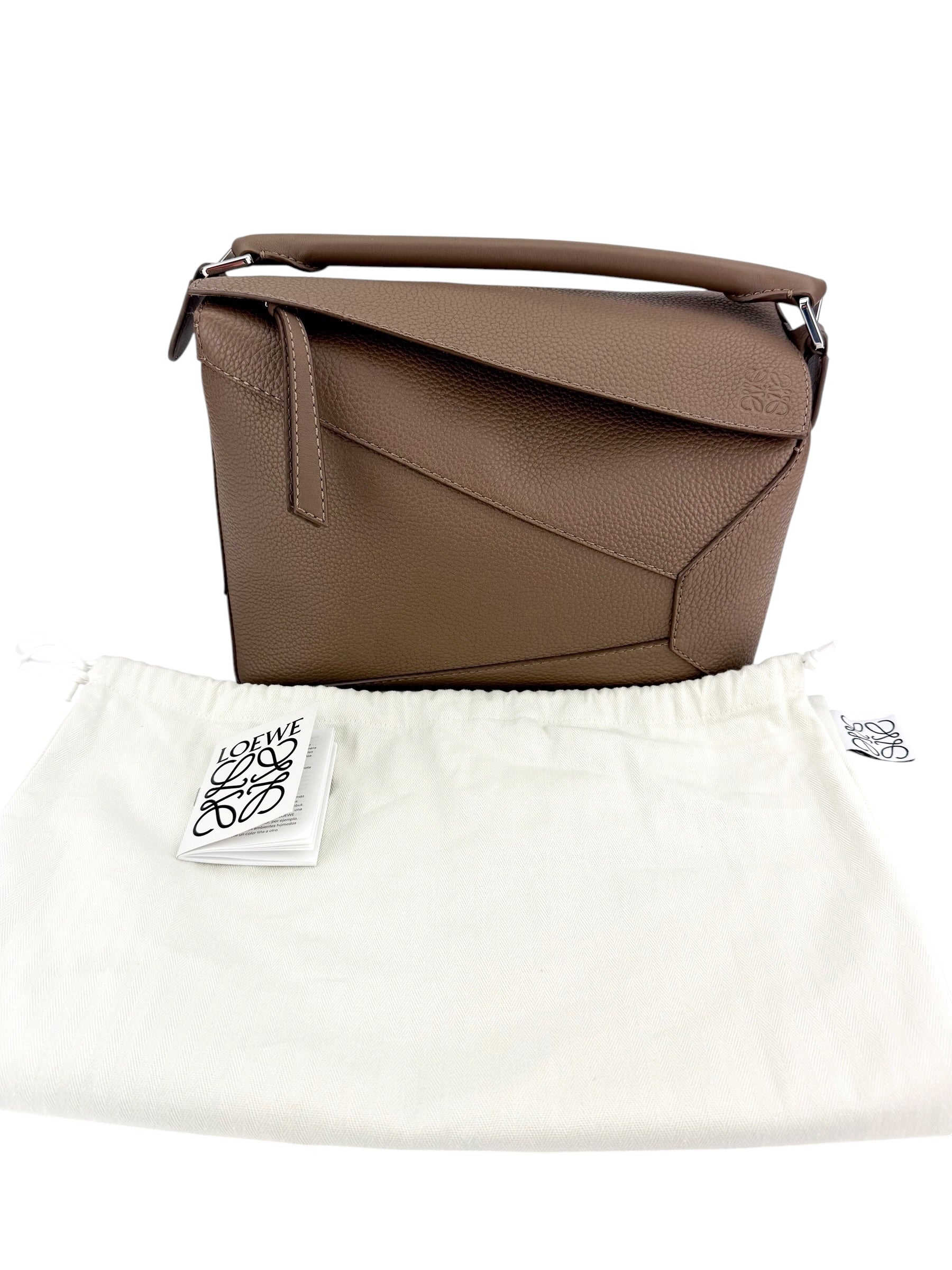 Loewe Calfskin Large Puzzle Bag Brown