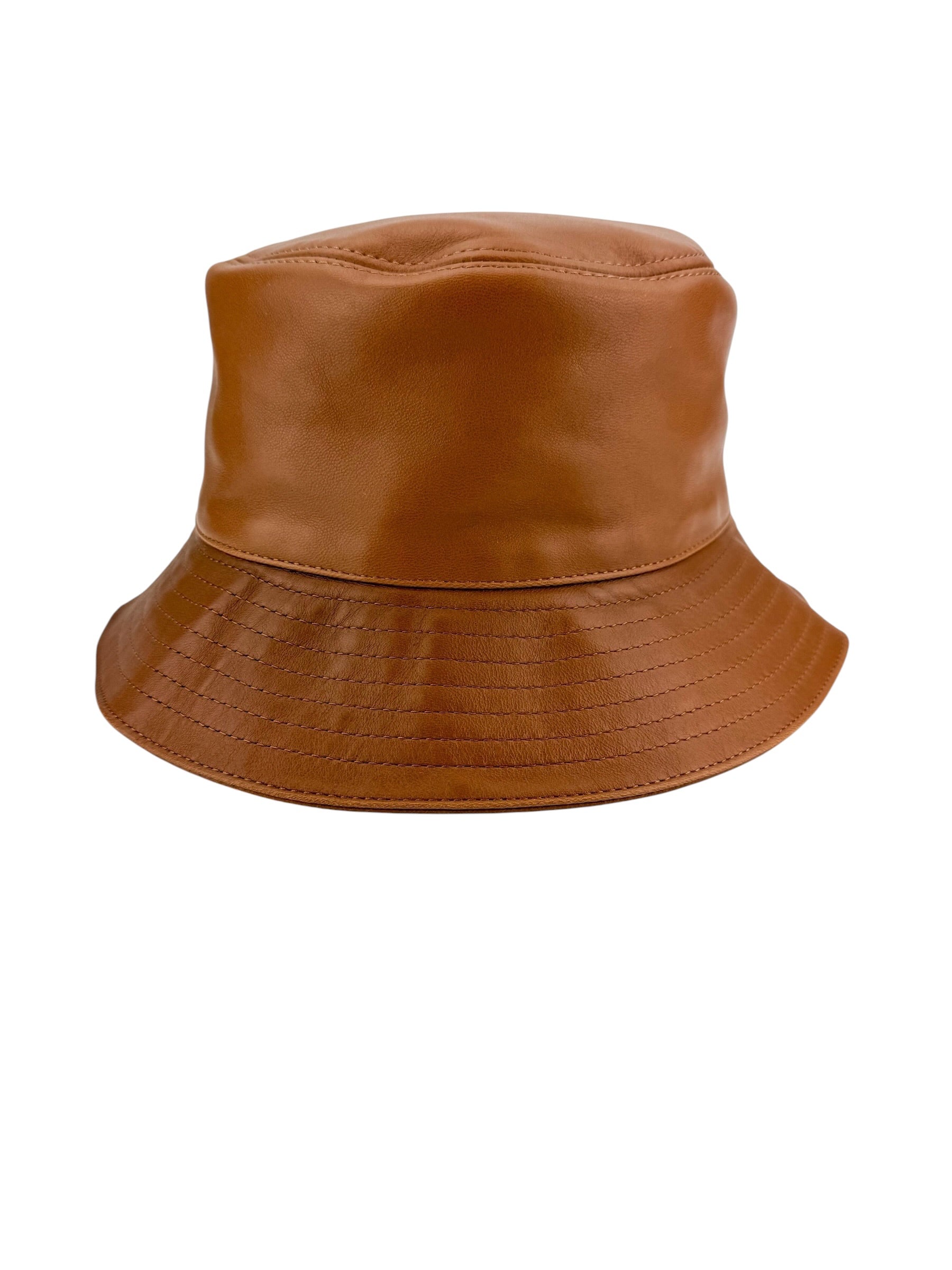 Loewe Leather Anagram Bucket Hat Brown