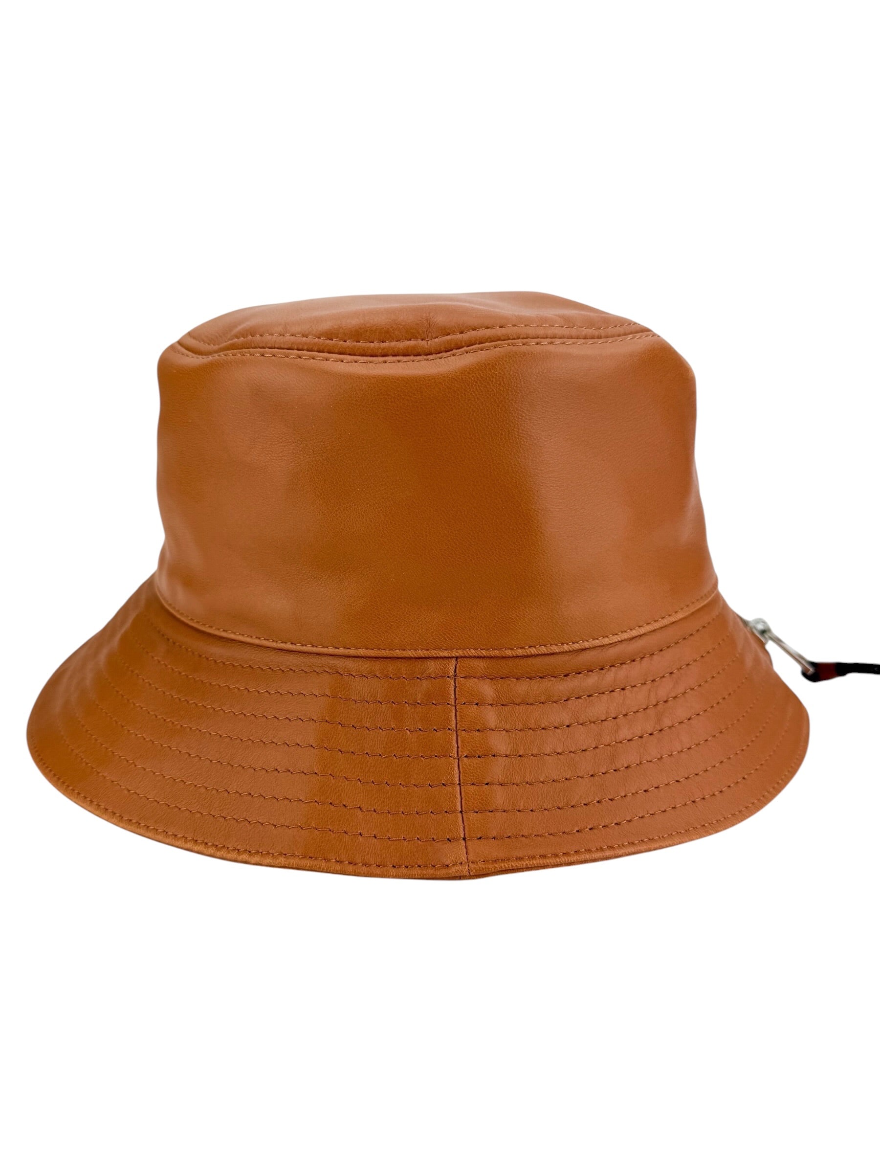 Loewe Leather Anagram Bucket Hat Brown