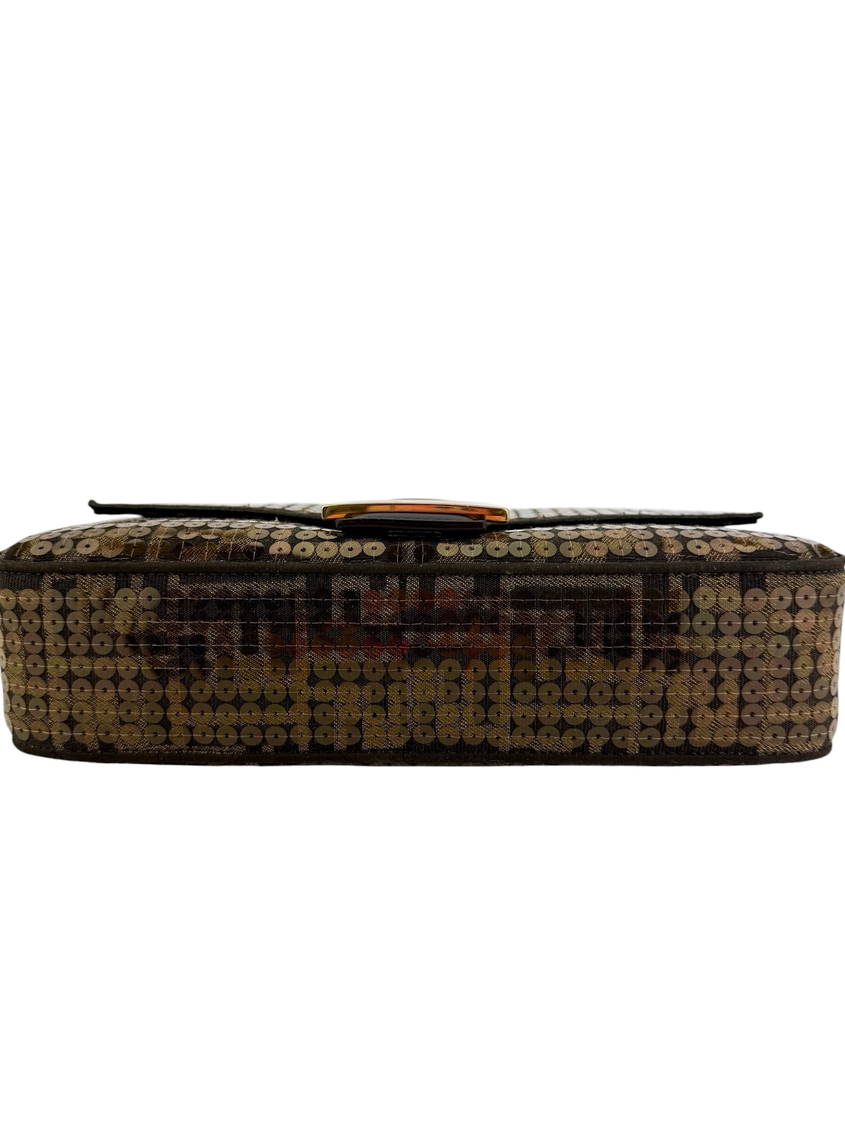 Fendi Re-Edition Zucca Canvas Sequin Baguette (Full Set)