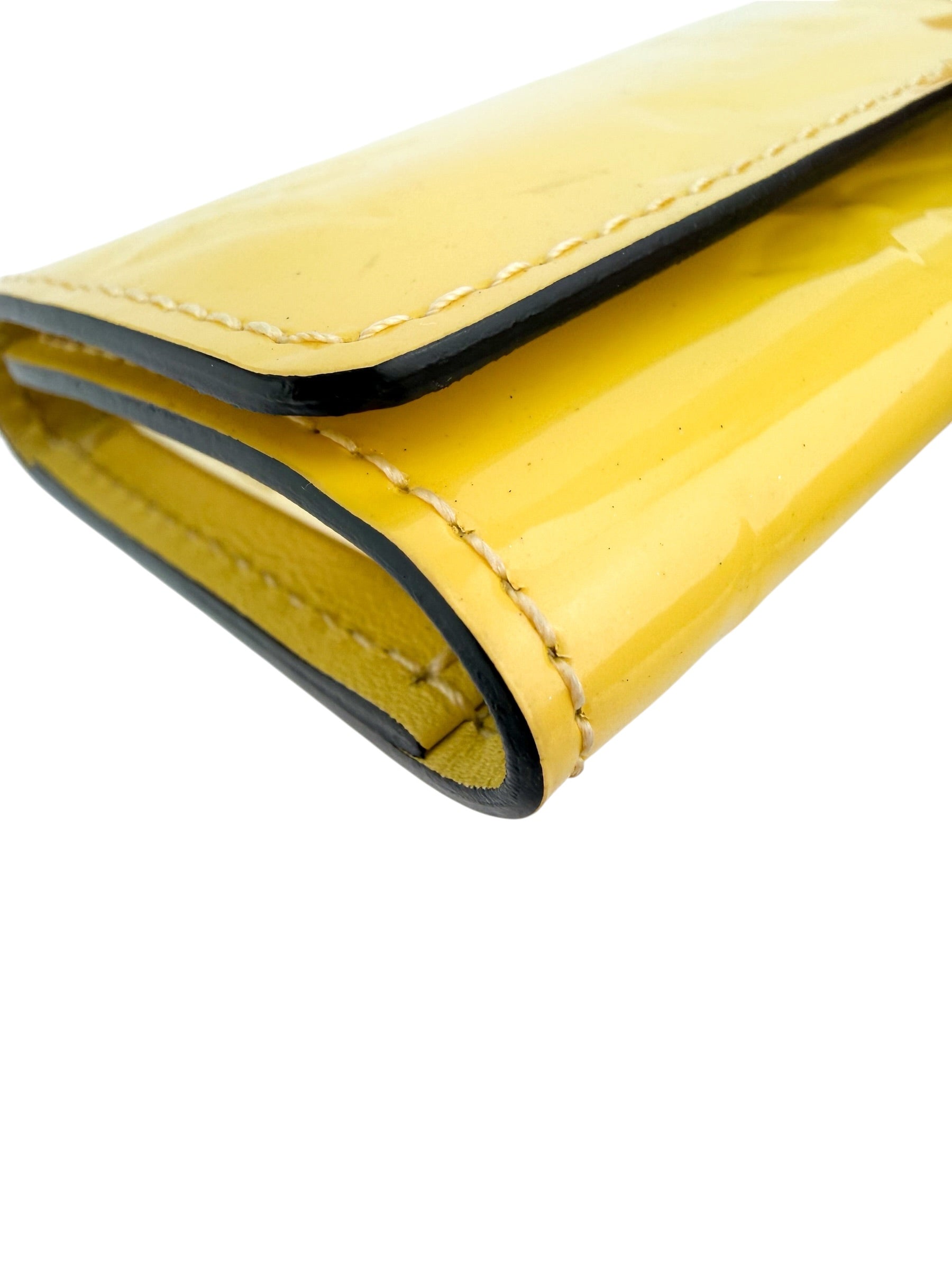 Louis Vuitton 4 Key Holder Vernis Yellow