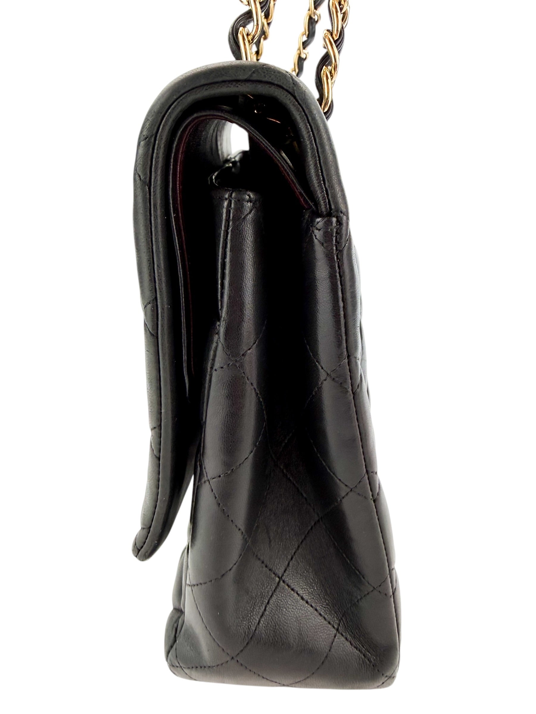 Chanel Lambskin Quilted Maxi Double Flap Black