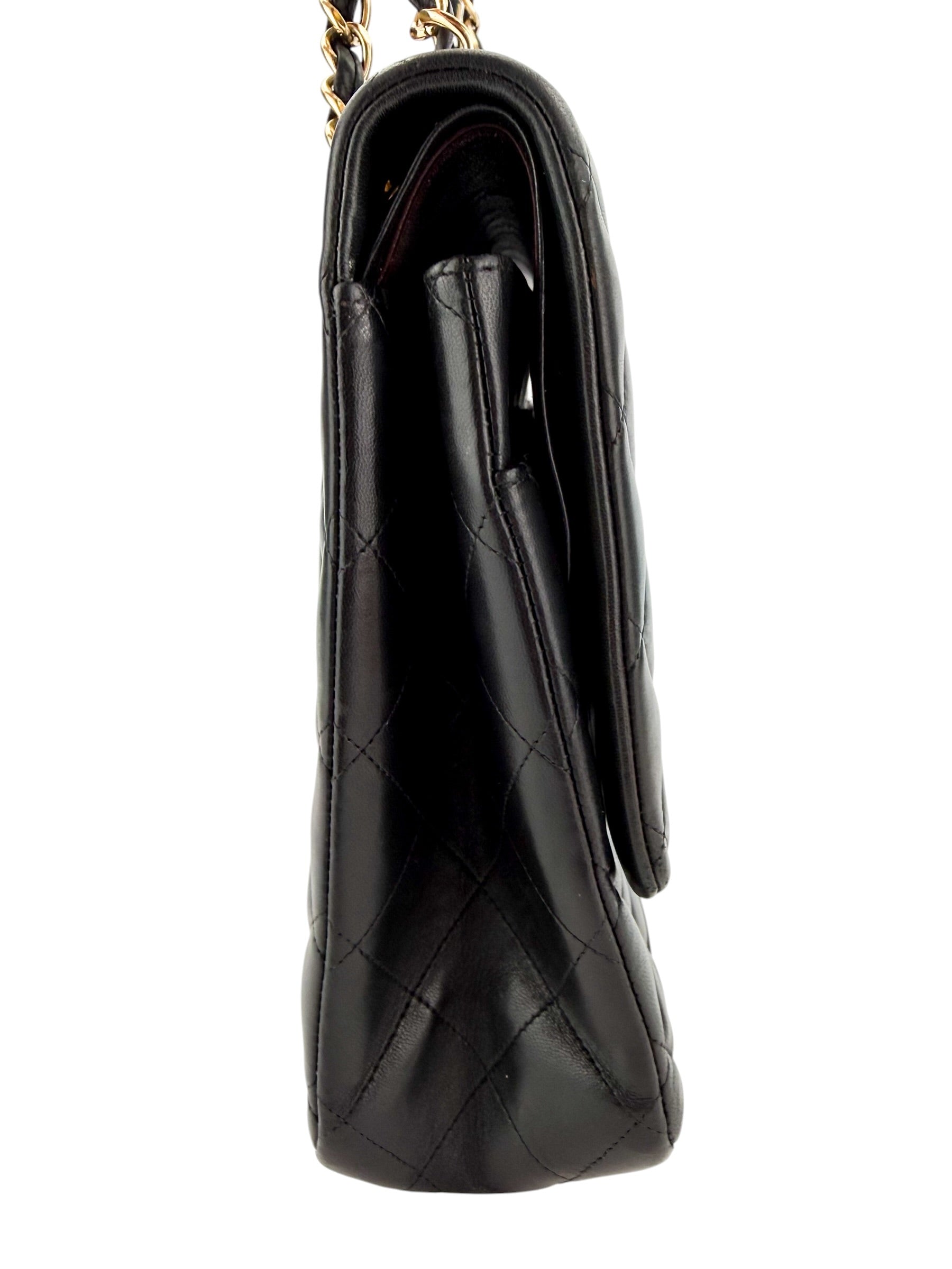 Chanel Lambskin Quilted Maxi Double Flap Black