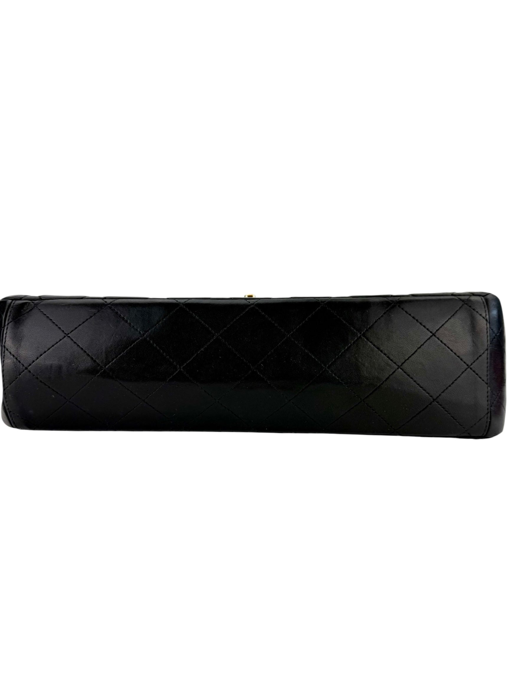 Chanel Lambskin Quilted Maxi Double Flap Black