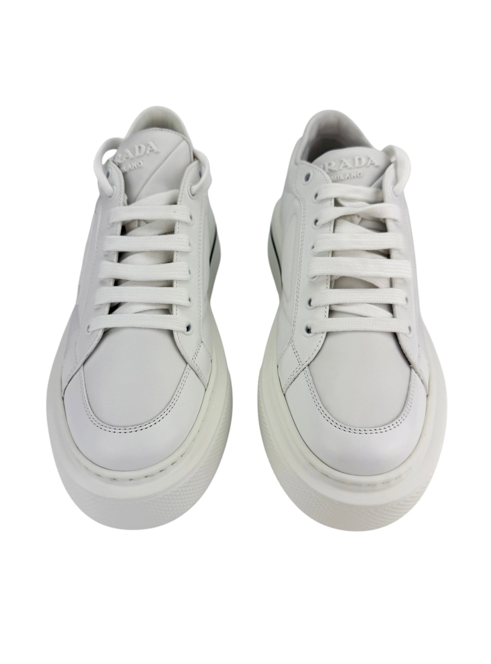Prada Re-Nylon Gabardine Spazzolato Low Top Sneaker Size 38.5 (NIB)