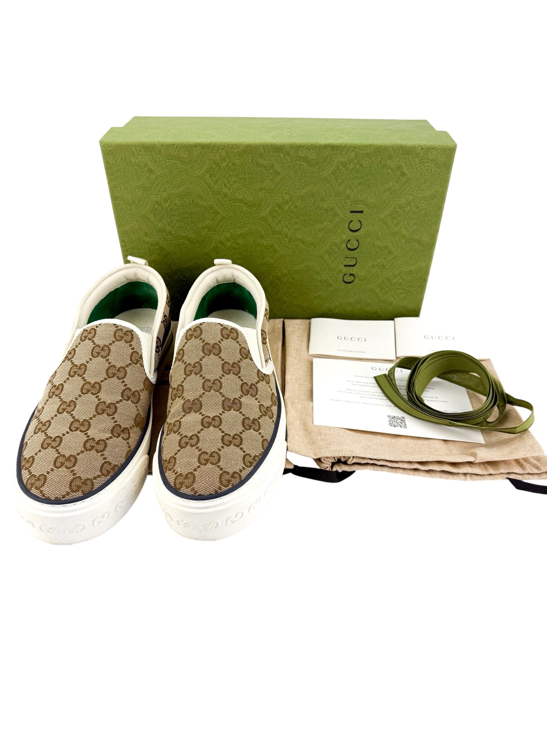 Gucci GG Canvas 1977 Tennis Sneaker Size 39.5 (Full Set)