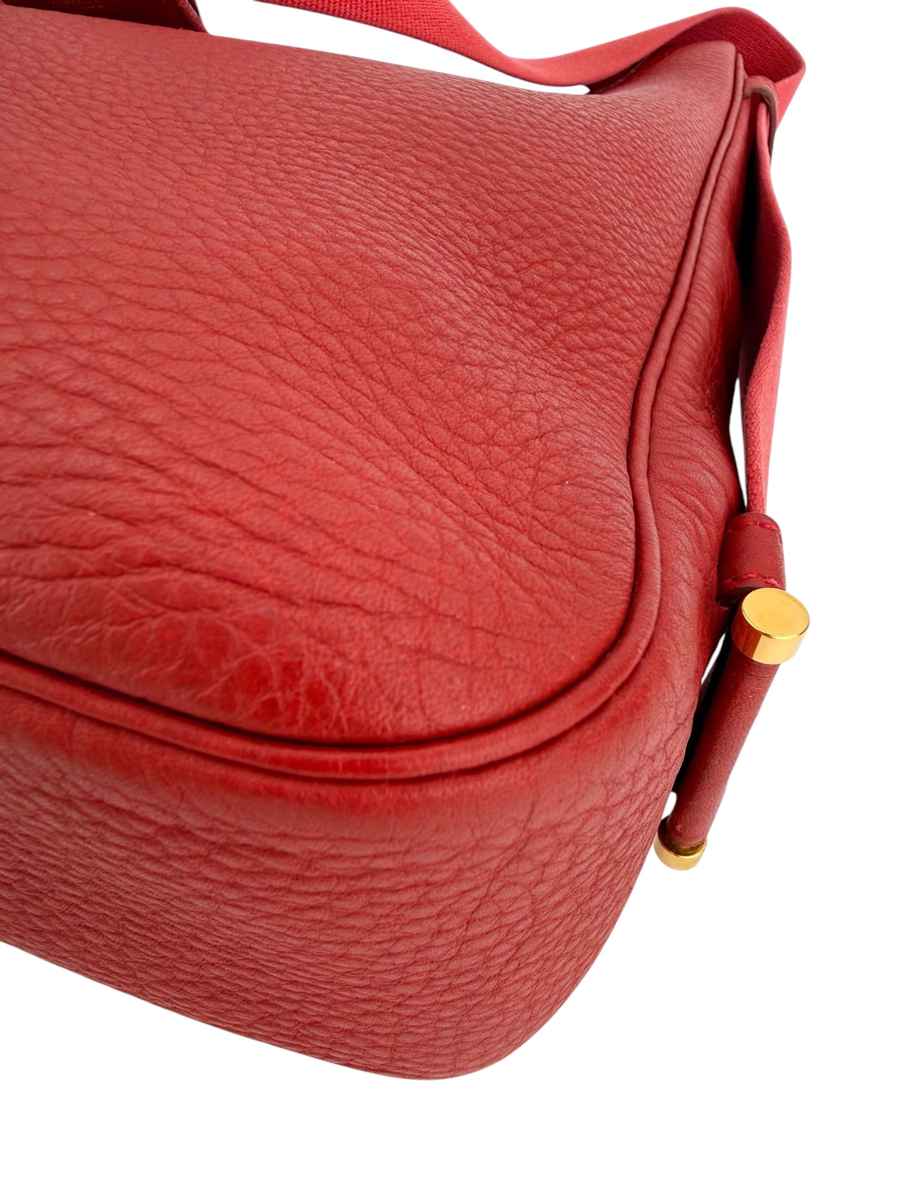Hermes Tsako Clemence Rouge Vif Stamp Square A (1997)