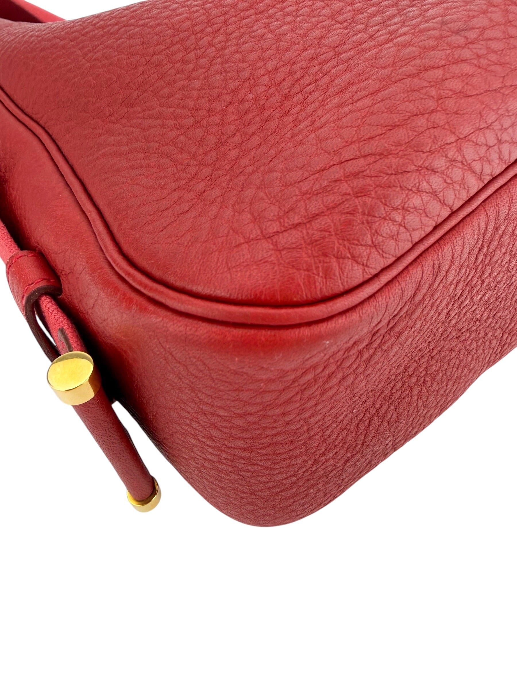 Hermes Tsako Clemence Rouge Vif Stamp Square A (1997)