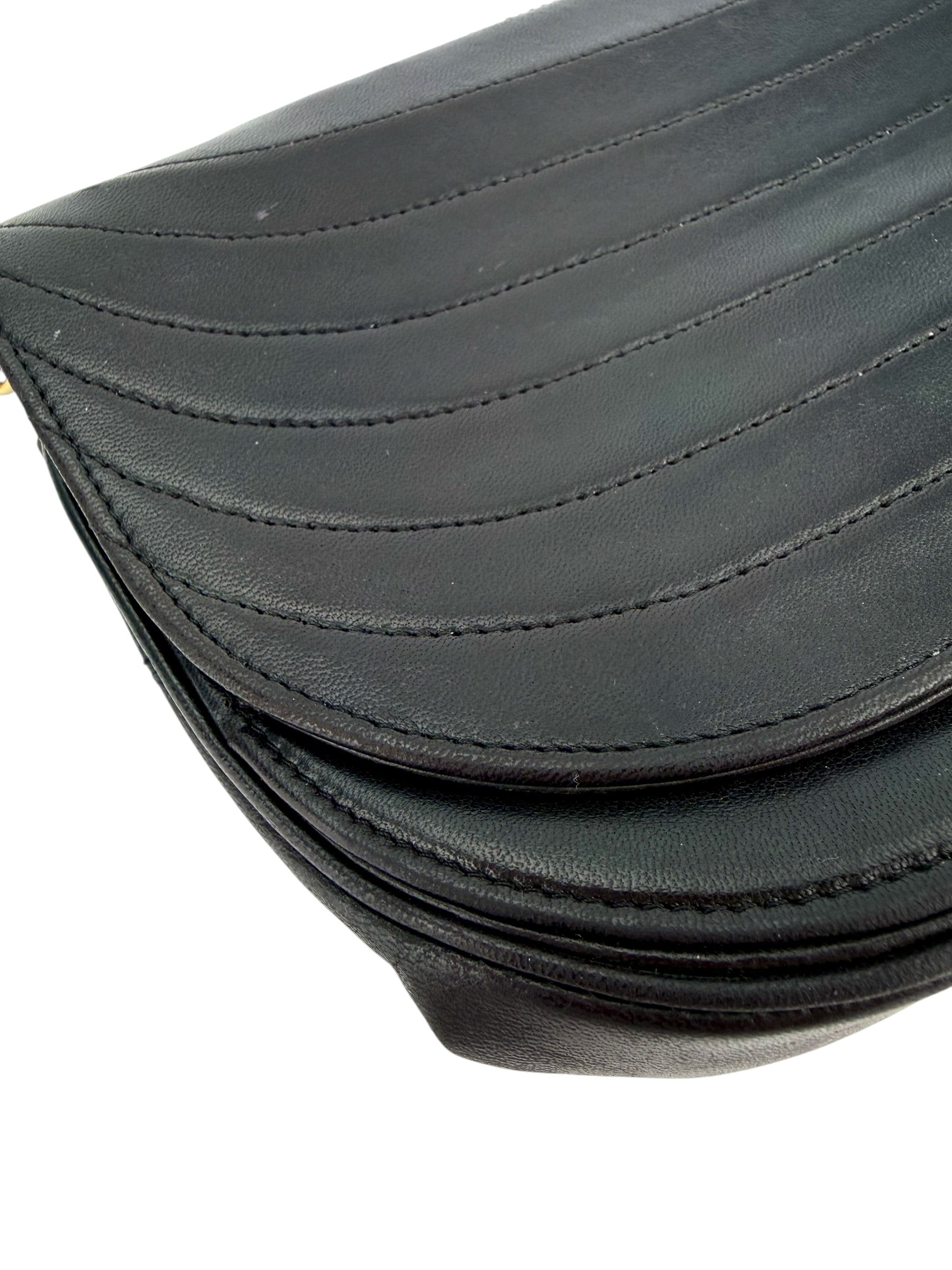 Chanel Vintage Lambskin Half Moon Flap Bag