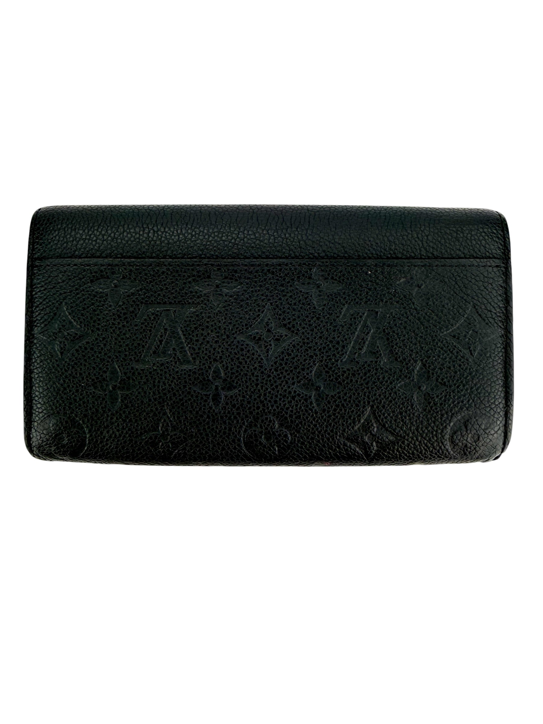 Louis Vuitton Monogram Empriente Leather Sarah Wallet NM Black