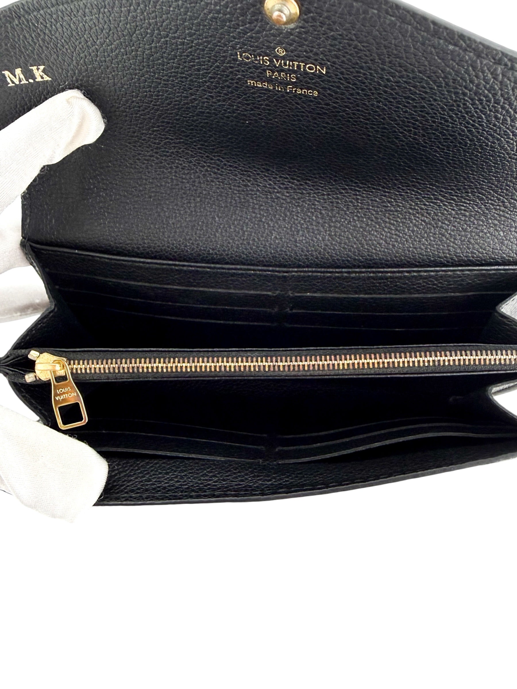 Louis Vuitton Monogram Empriente Leather Sarah Wallet NM Black
