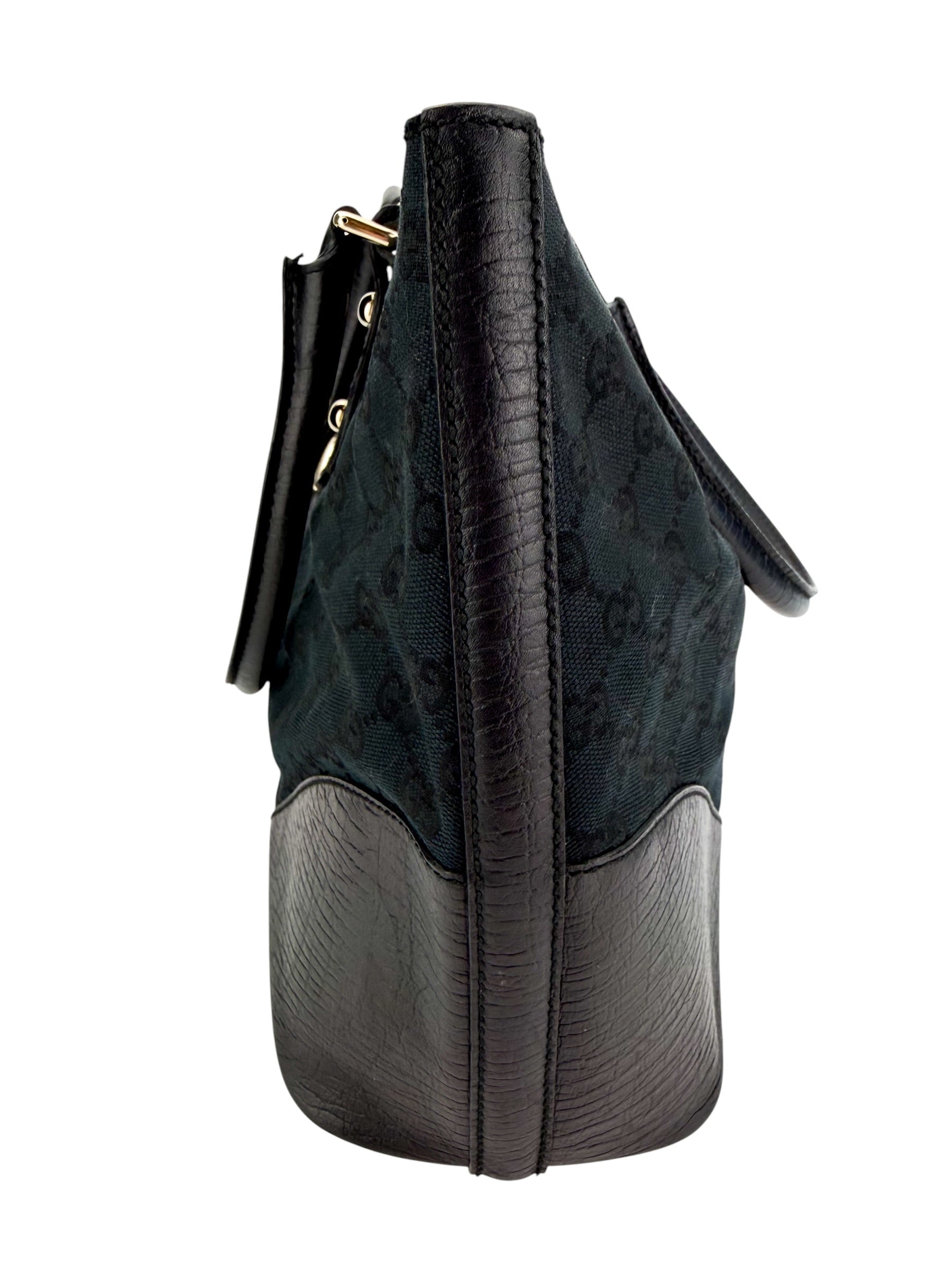 Gucci GG Canvas Hasler Tote Black
